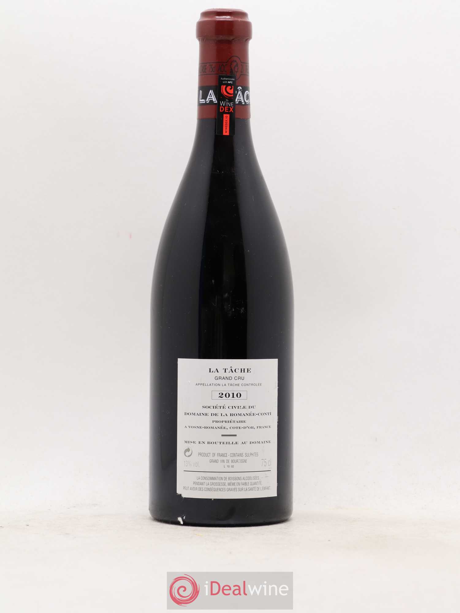 La Tâche Grand Cru Domaine de la Romanée-Conti 2010 - Lot de 1 bouteille - 1