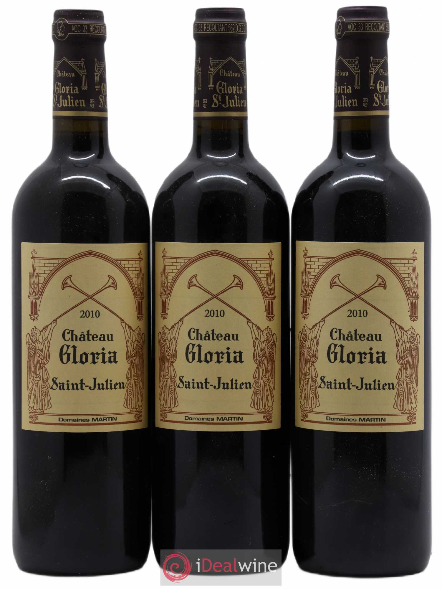 Château Gloria 2010 - Lot de 3 bouteilles - 0