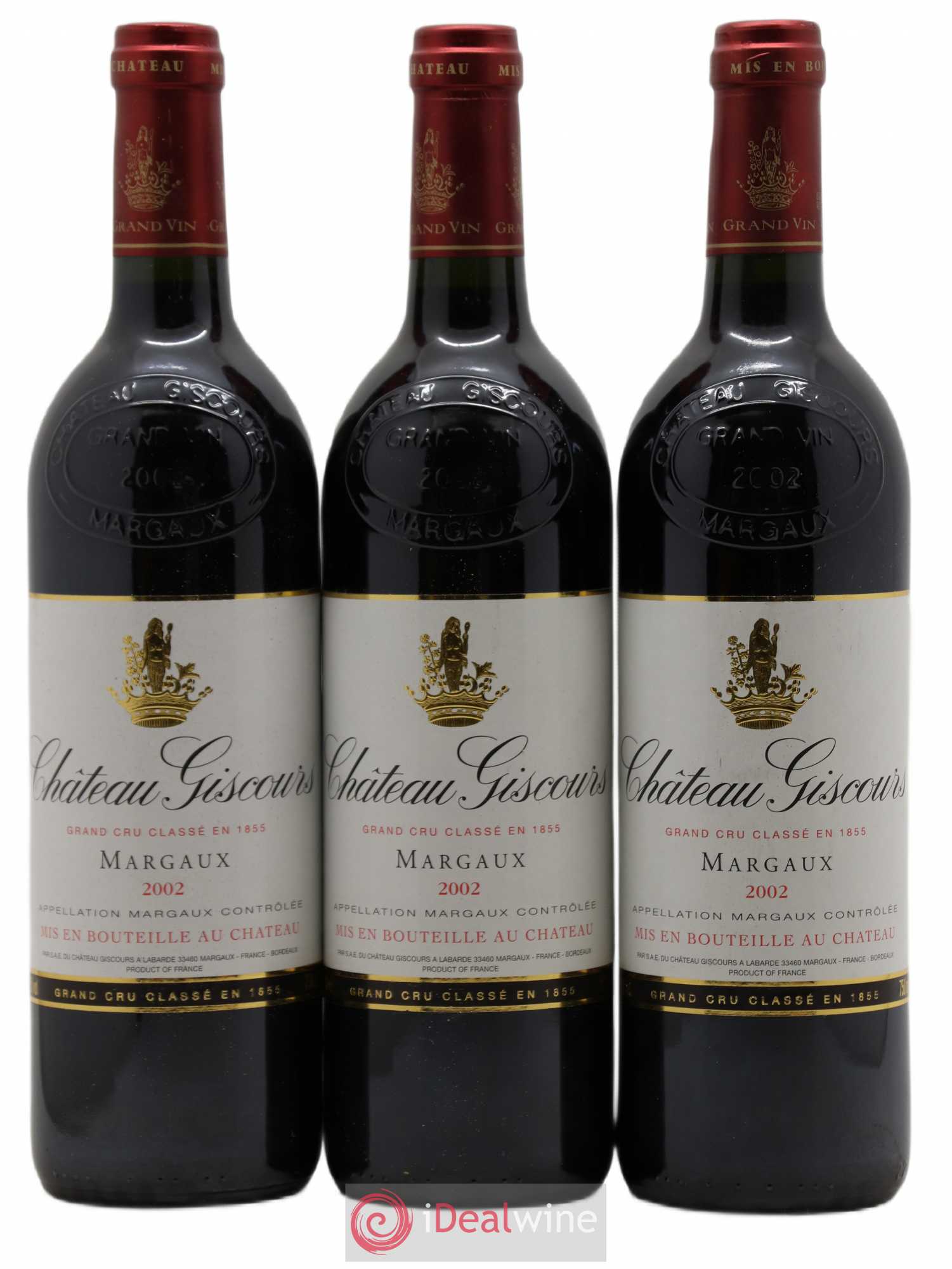 Château Giscours 3ème Grand Cru Classé 2002 - Lot de 3 bouteilles - 0