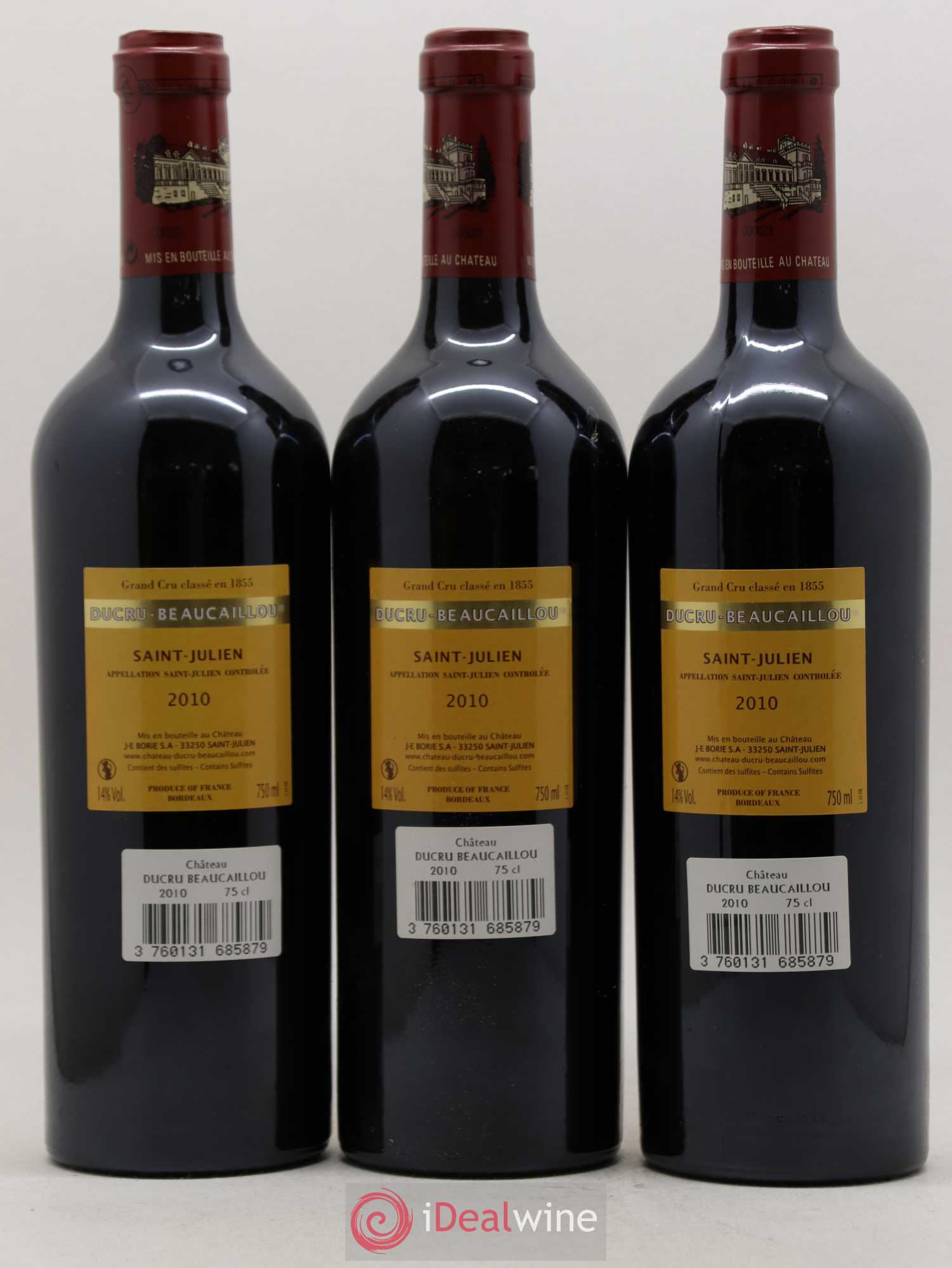 Château Ducru Beaucaillou 2ème Grand Cru Classé 2010 - Lot de 3 bouteilles - 1