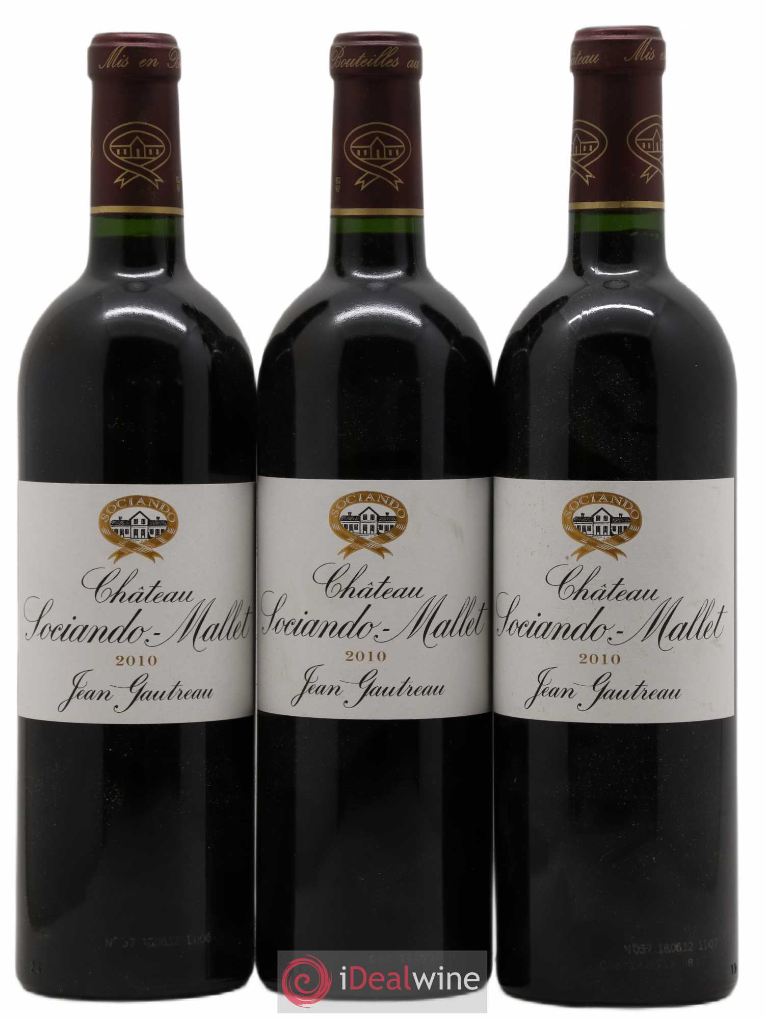 Château Sociando Mallet 2010 - Posten von 3 Flaschen - 0