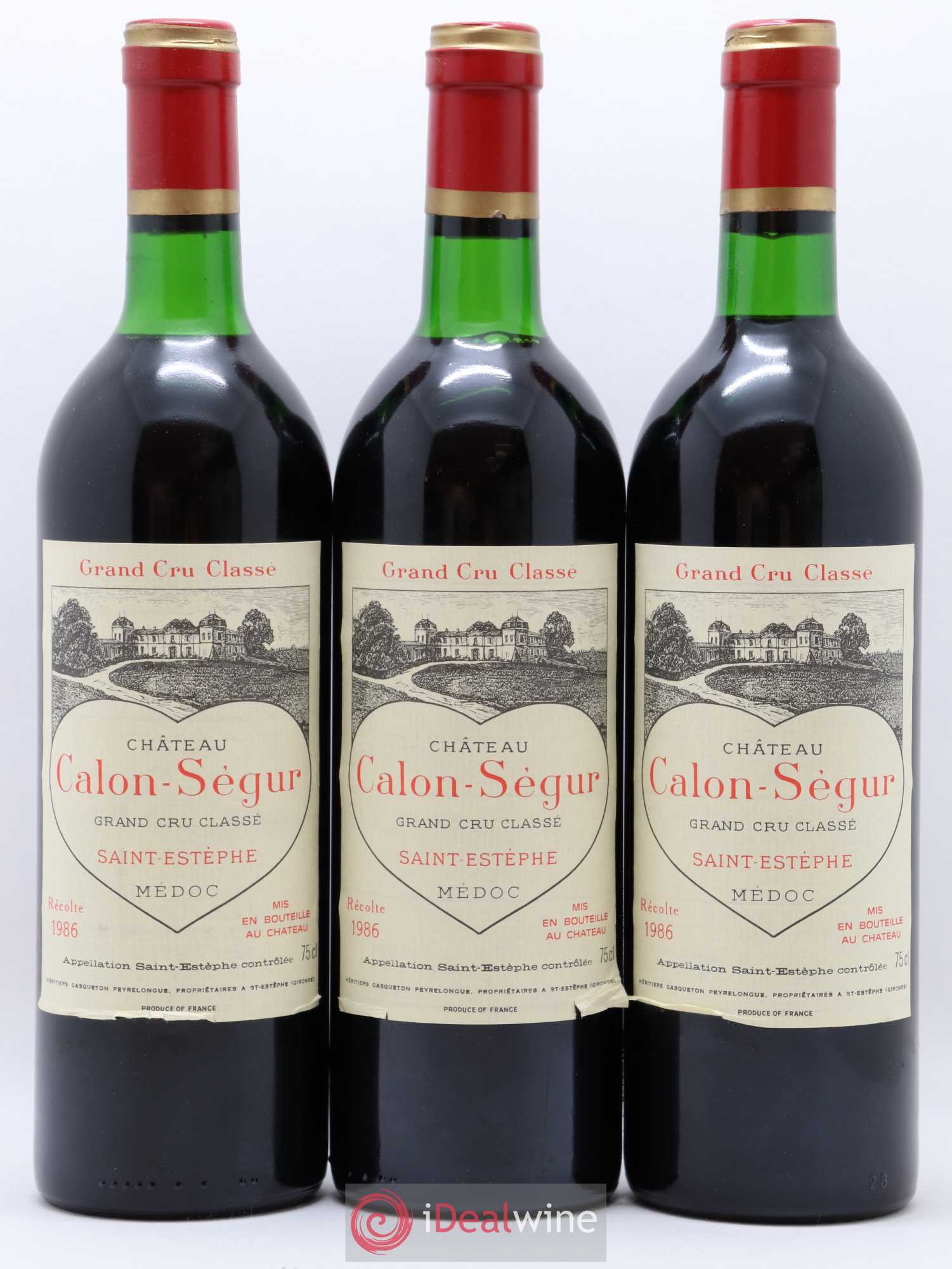Château Calon Ségur 3ème Grand Cru Classé 1986 - Lot de 12 bouteilles - 1