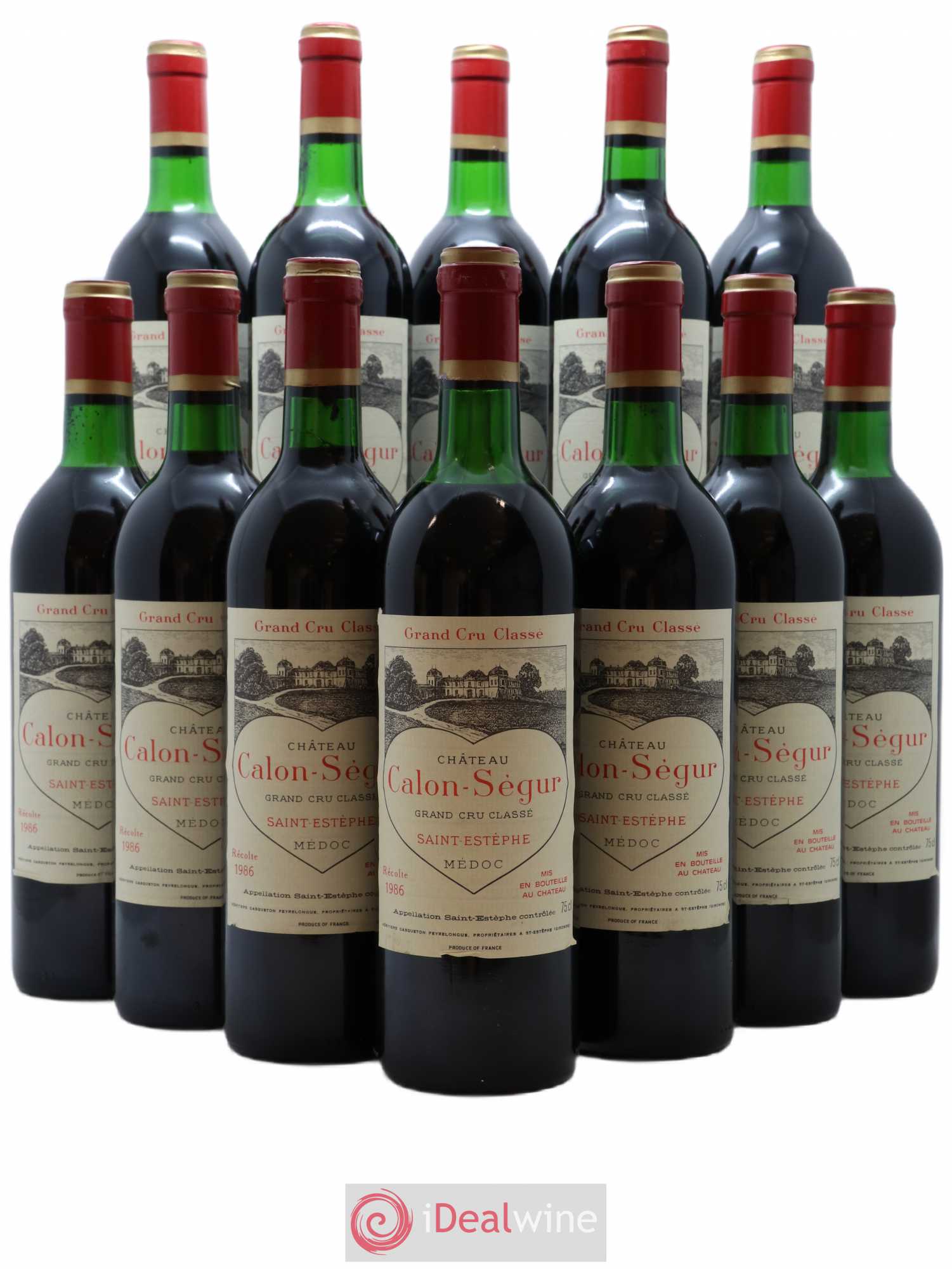 Château Calon Ségur 3ème Grand Cru Classé 1986 - Lot de 12 bouteilles - 0