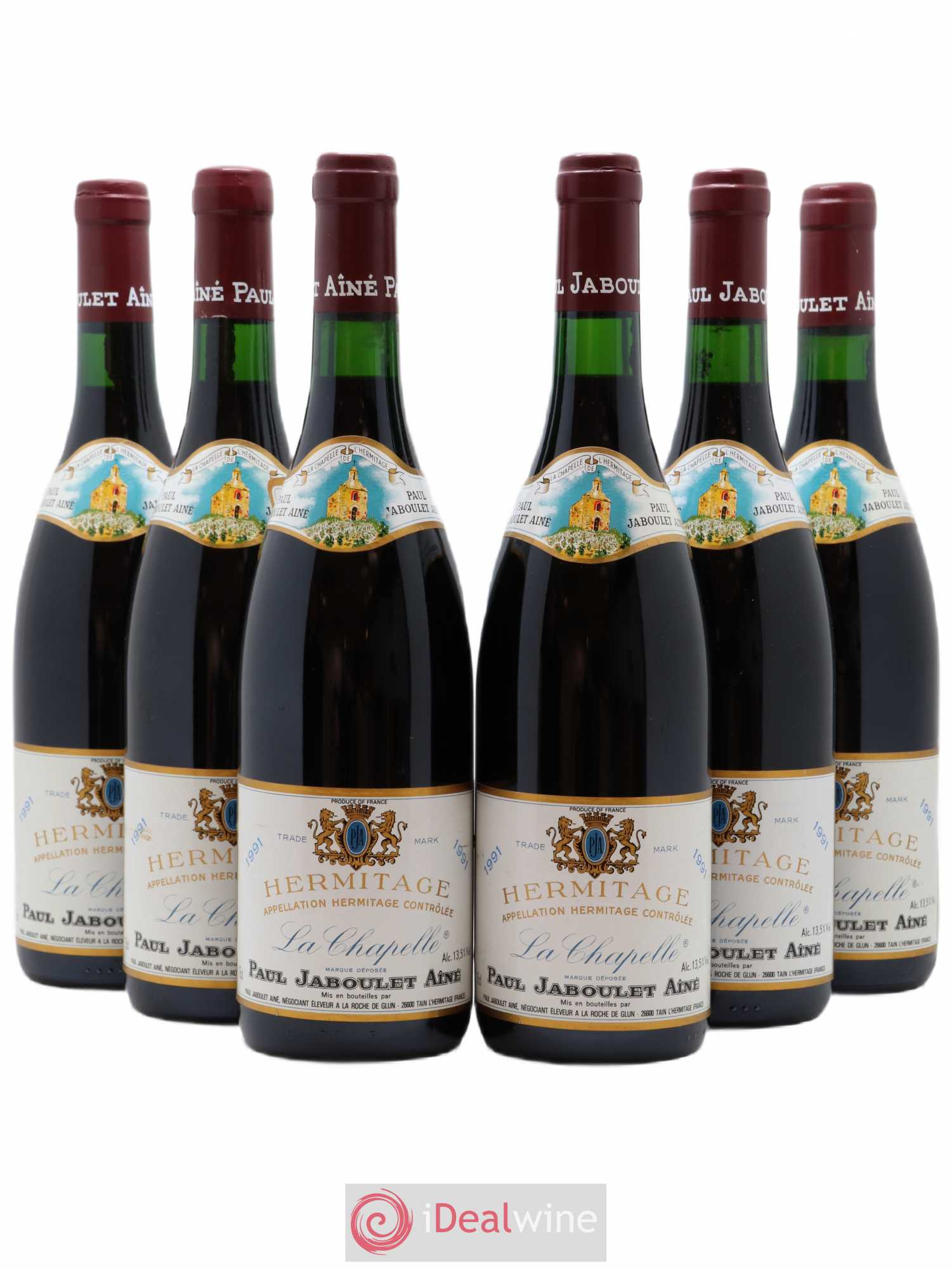 Hermitage La Chapelle Paul Jaboulet Ainé 1991 - Lot de 6 bouteilles - 0