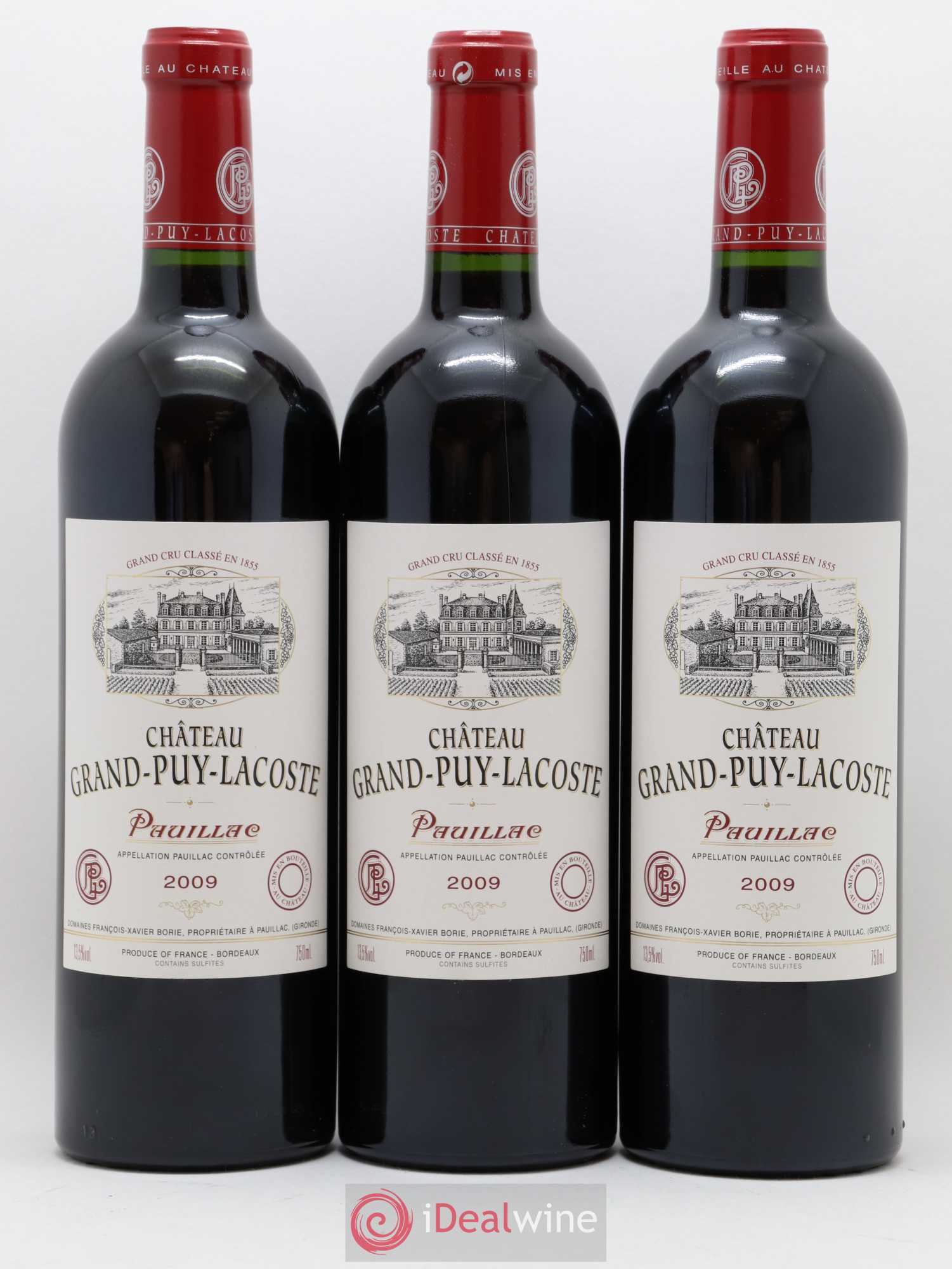 Château Grand Puy Lacoste 5ème Grand Cru Classé 2009 - Lot de 12 bouteilles - 1