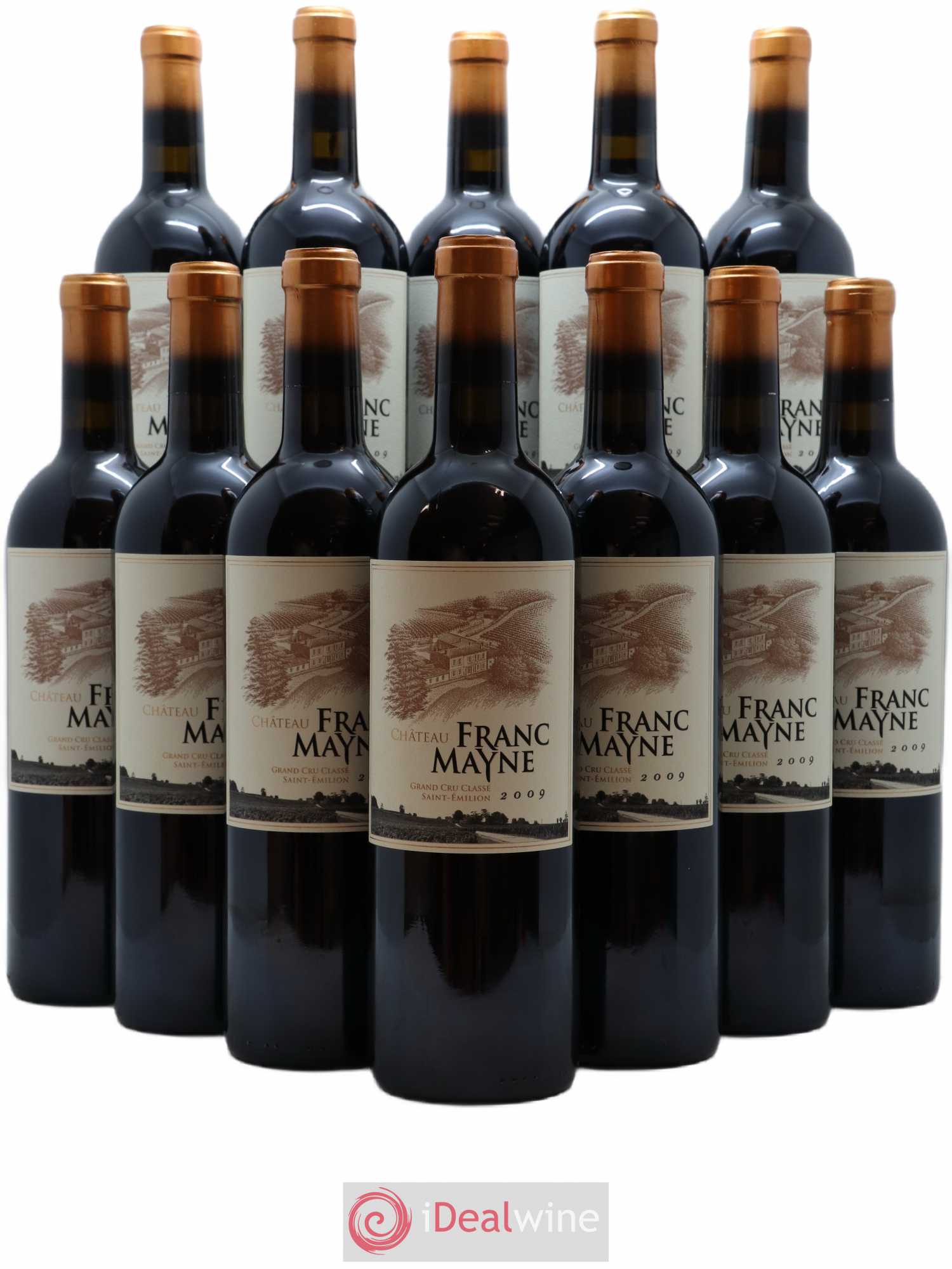 Château Franc Mayne Grand Cru Classé 2009 - Lot de 12 bouteilles - 0
