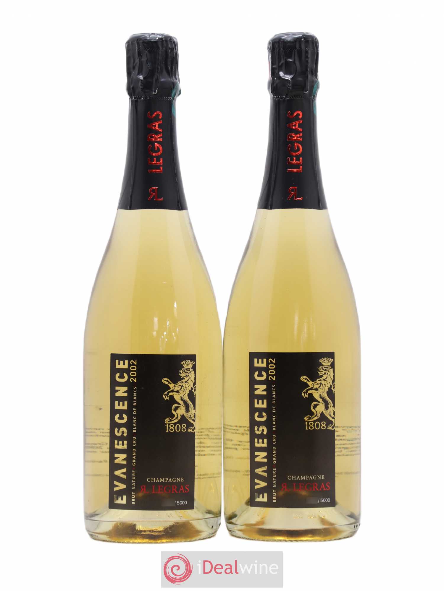 Champagne Evanescence Brut Nature Grand Cru Blanc de Blancs Legras 2002 - Posten von 2 Flaschen - 0