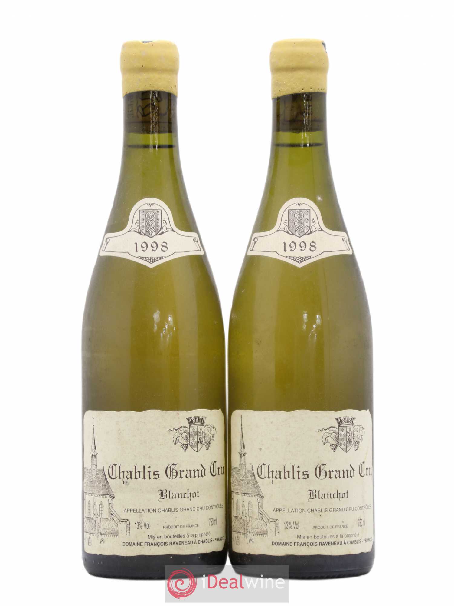 Chablis Grand Cru Blanchot Raveneau (Domaine) 1998 - Posten von 2 Flaschen - 0