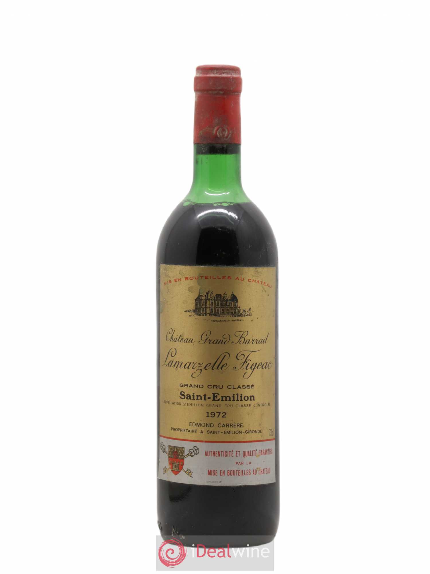 Château Grand Barrail Lamarzelle Figeac Grand Cru Classé 1972 - Lot de 1 bouteille - 0