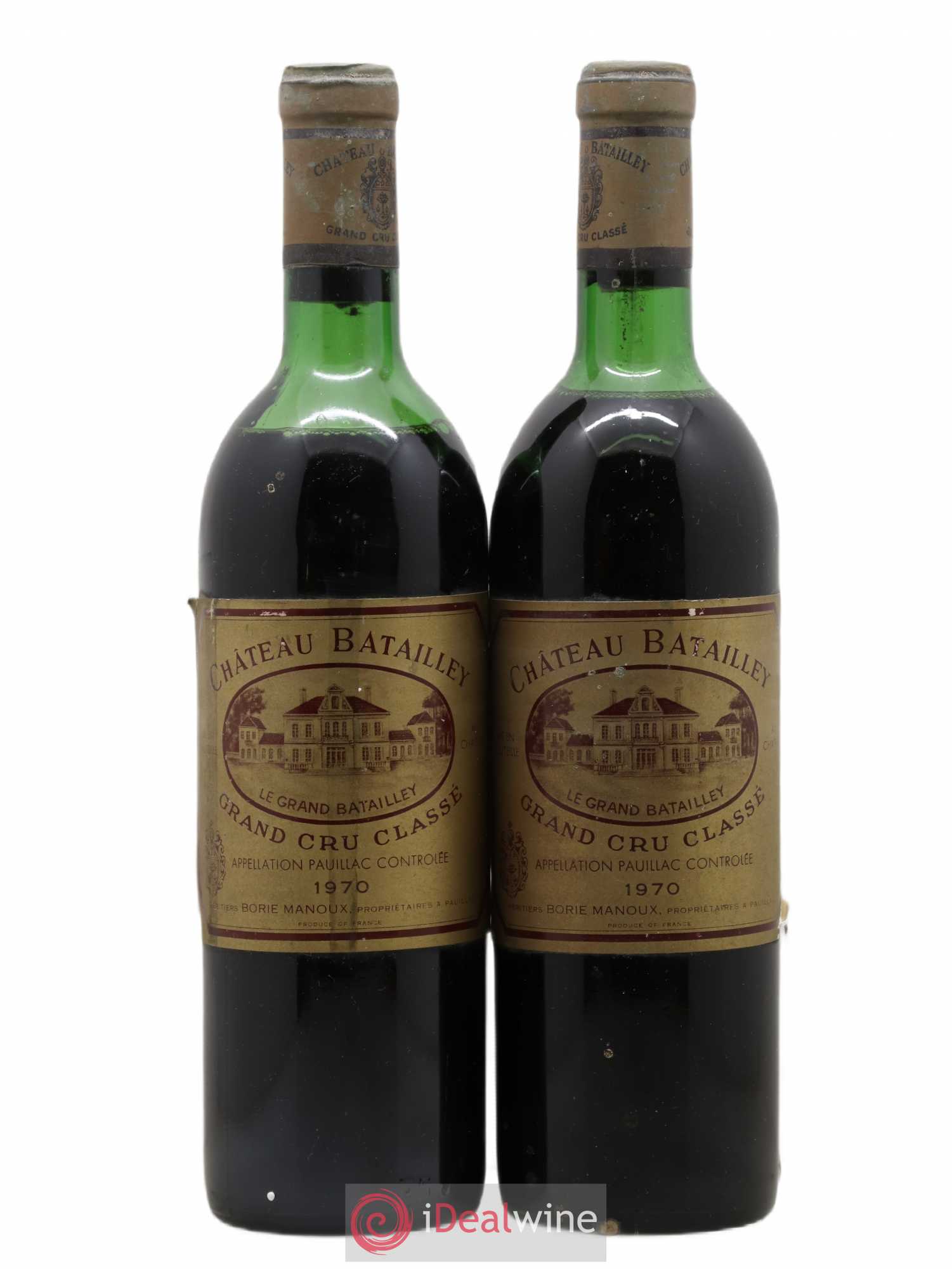 Château Batailley 5ème Grand Cru Classé 1970 - Lot de 2 bouteilles - 0