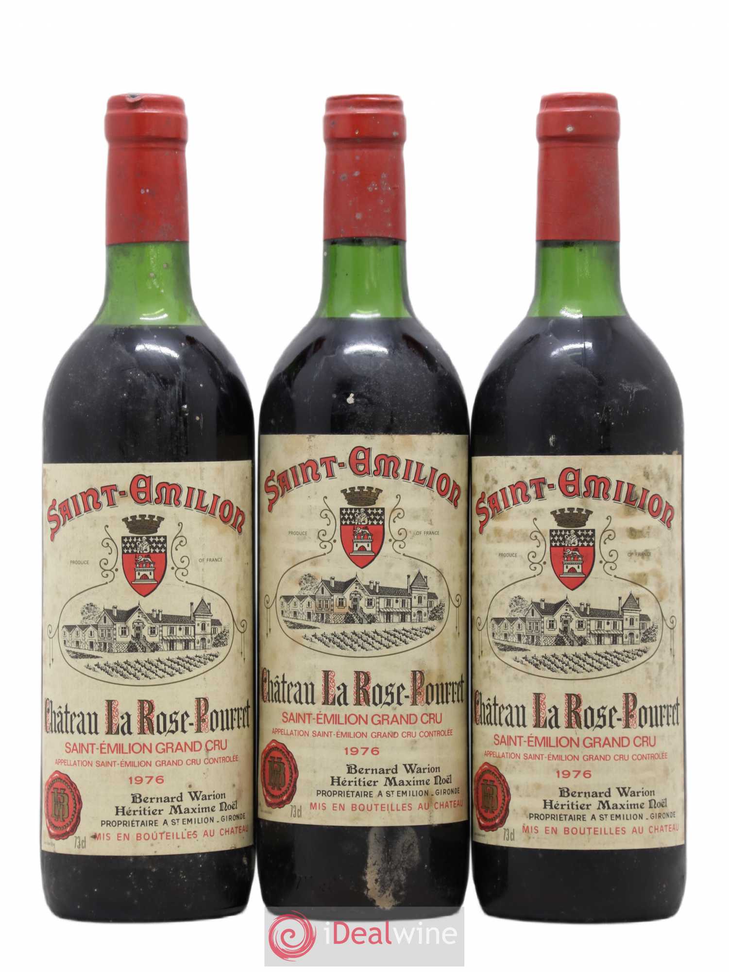 Château la Rose Pourret 1976 - Lot de 3 bouteilles - 0