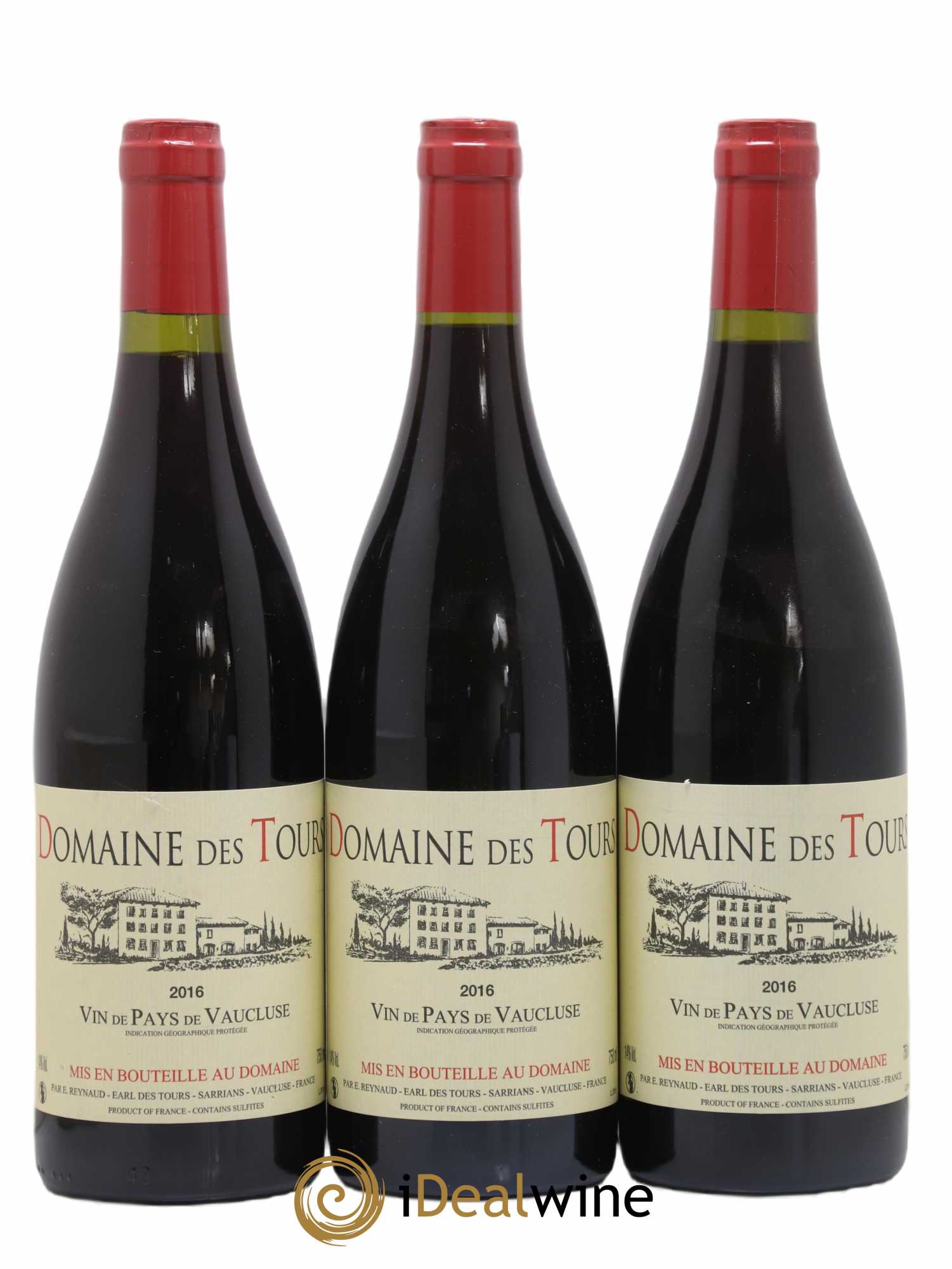 Vaucluse (Vin de Pays de Vaucluse) Domaine des Tours Emmanuel Reynaud 2016 - Lot de 3 bouteilles - 0
