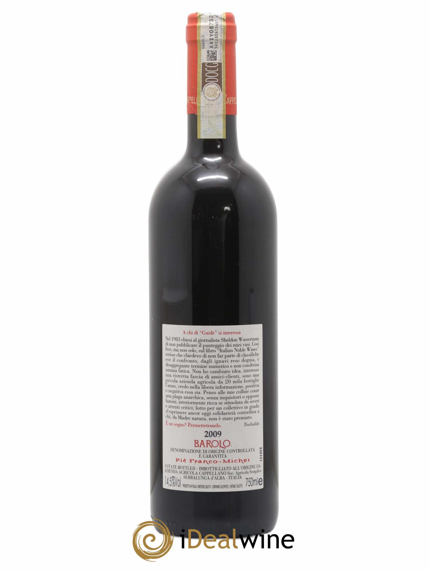 Barolo DOCG Pie Franco Cappellano Otin Fiorin 2009 - Lot of 1 bottle - 1