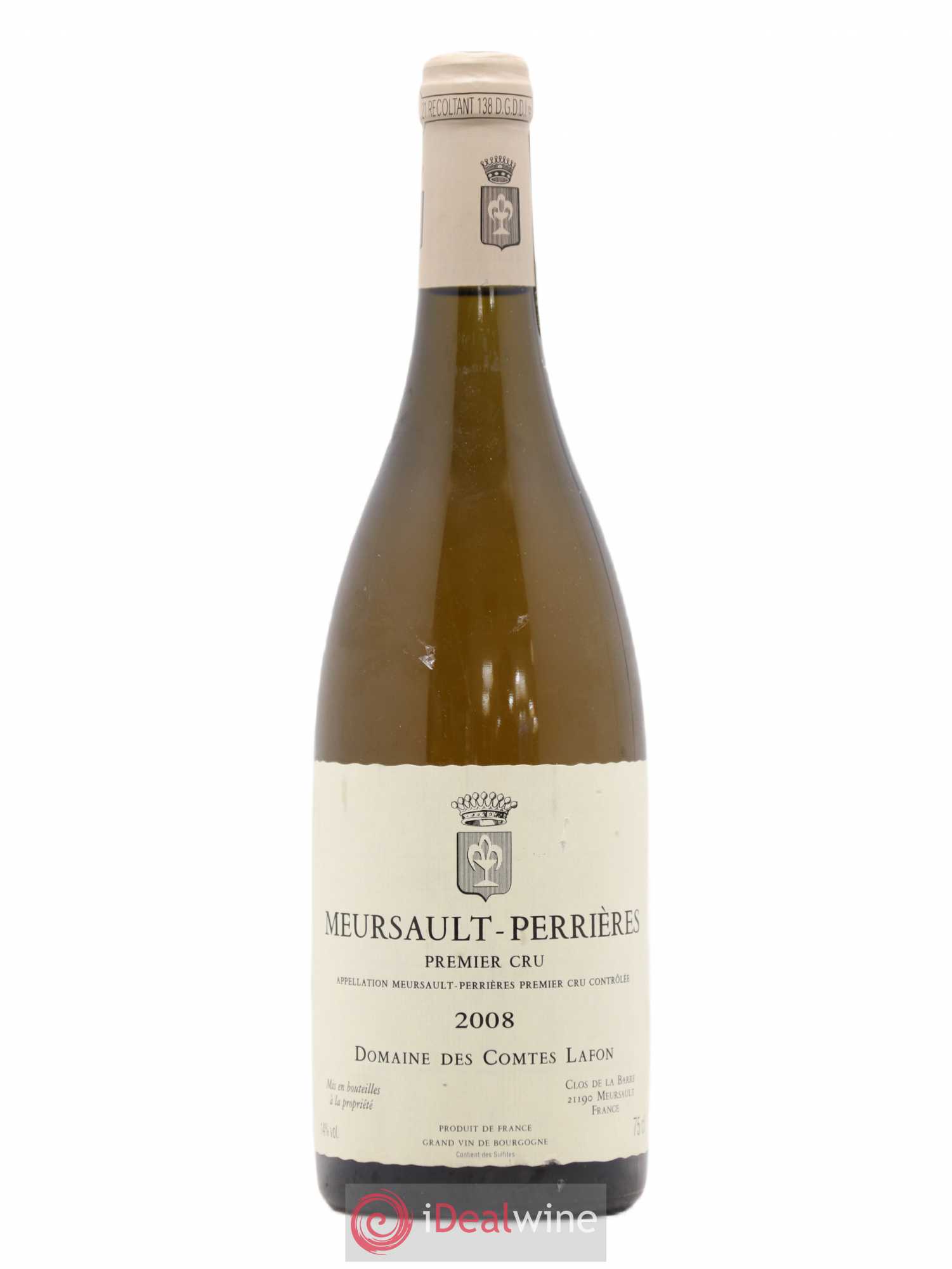 Meursault 1er Cru Perrières Comtes Lafon (Domaine des) 2008 - Lot de 1 bouteille - 0