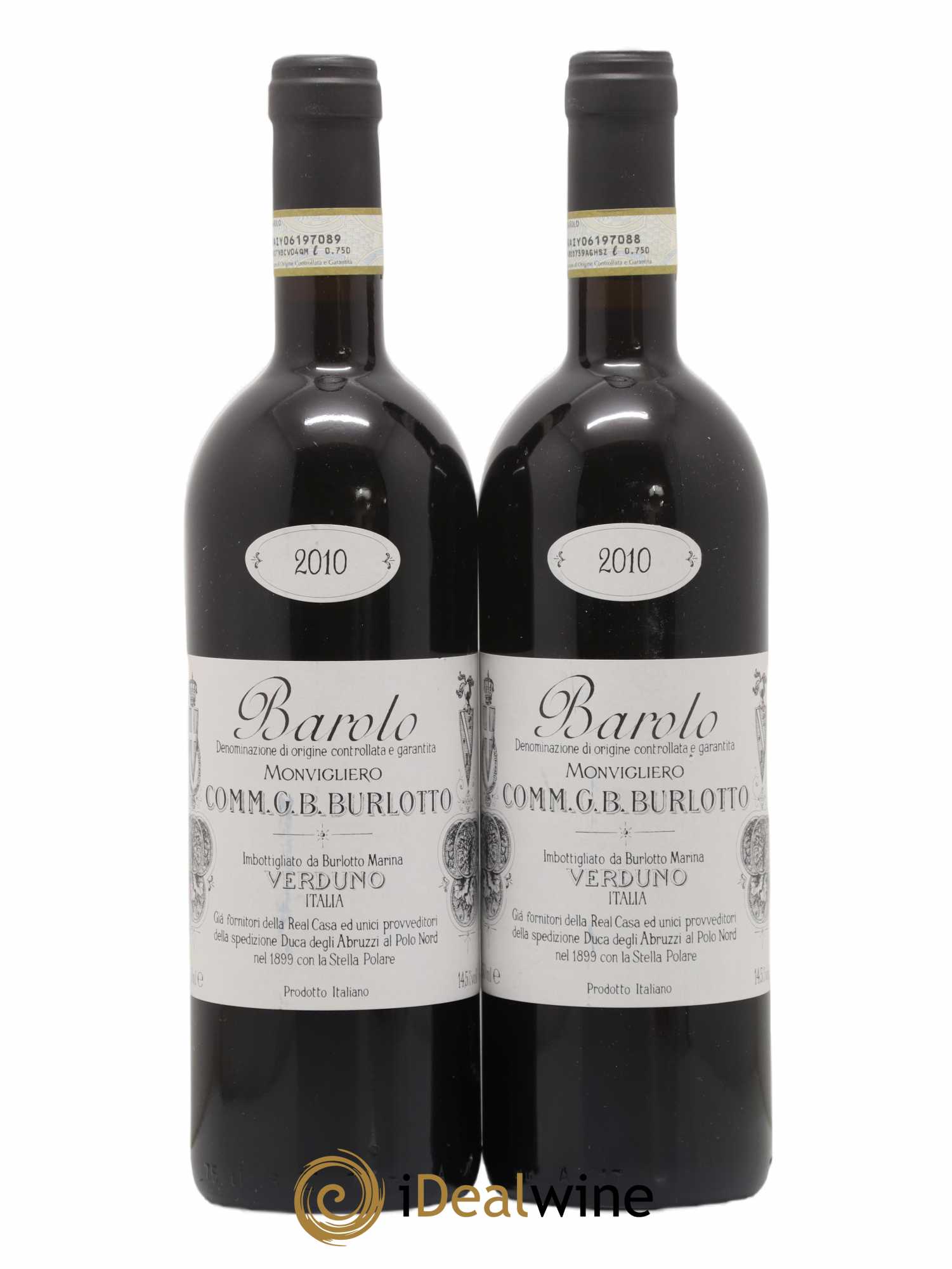 Barolo DOCG Monvigliero Comm. Giovan Battista Burlotto 2010 - Lot de 2 bouteilles - 0