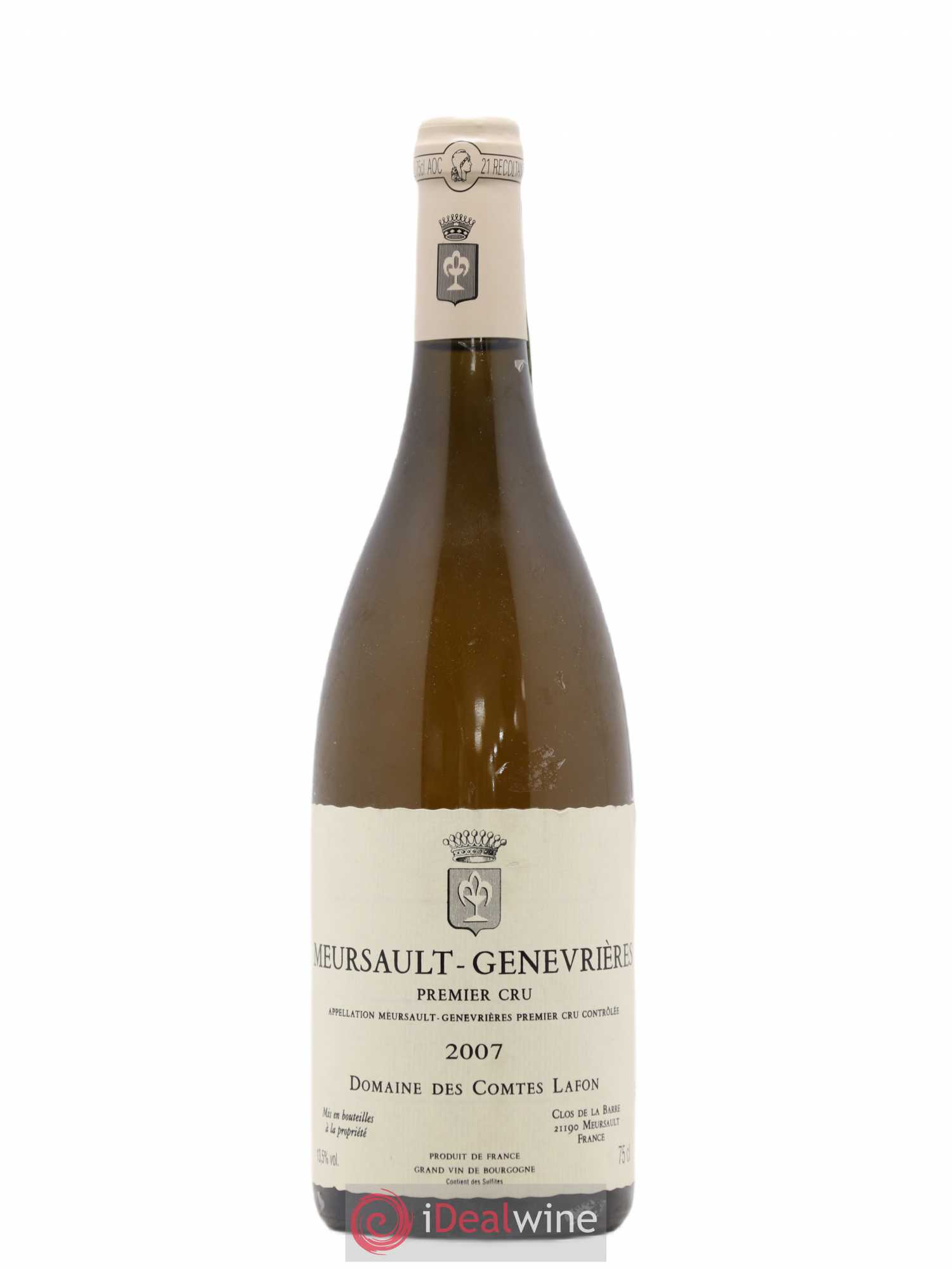 Meursault 1er Cru Genevrières Comtes Lafon (Domaine des) 2007 - Lot de 1 bouteille - 0