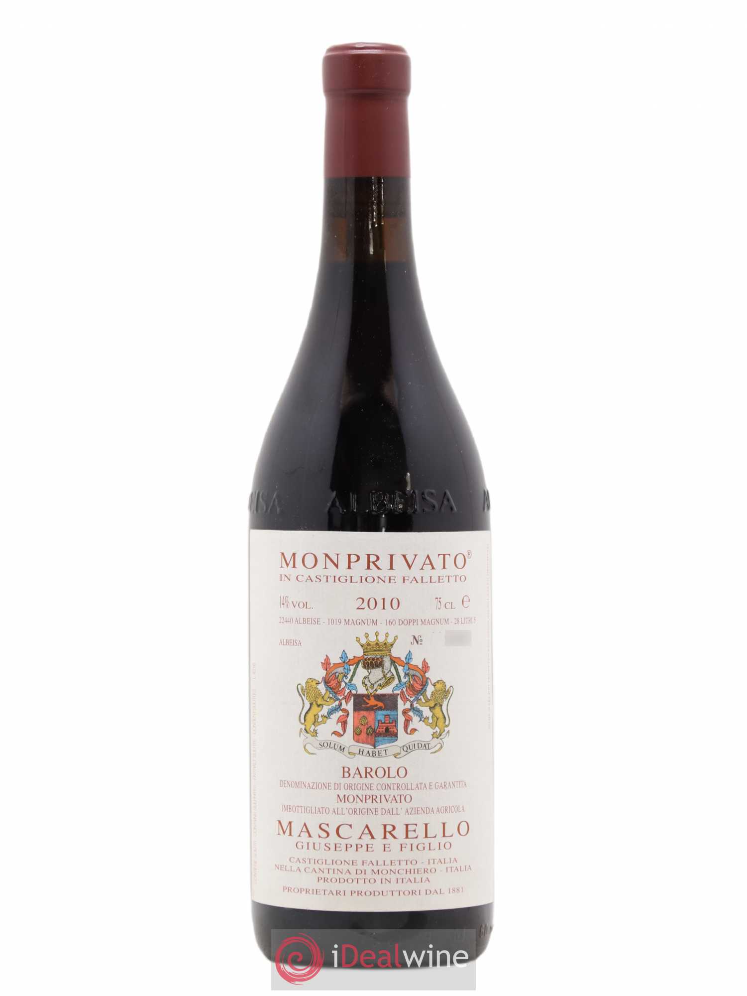 Barolo DOCG Monprivato Giuseppe Mascarello 2010 - Lot de 1 bouteille - 0