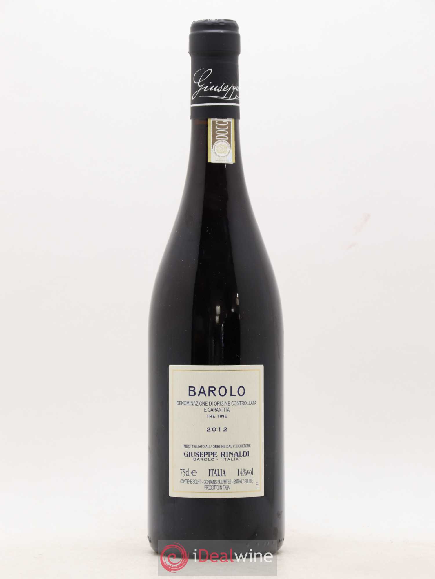 Barolo DOCG Tre Tine Giuseppe Rinaldi 2012 - Lot de 1 bouteille - 1