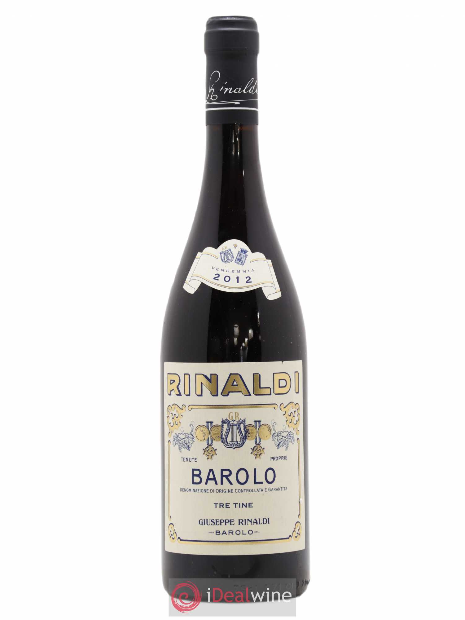 Barolo DOCG Tre Tine Giuseppe Rinaldi 2012 - Lot de 1 bouteille - 0