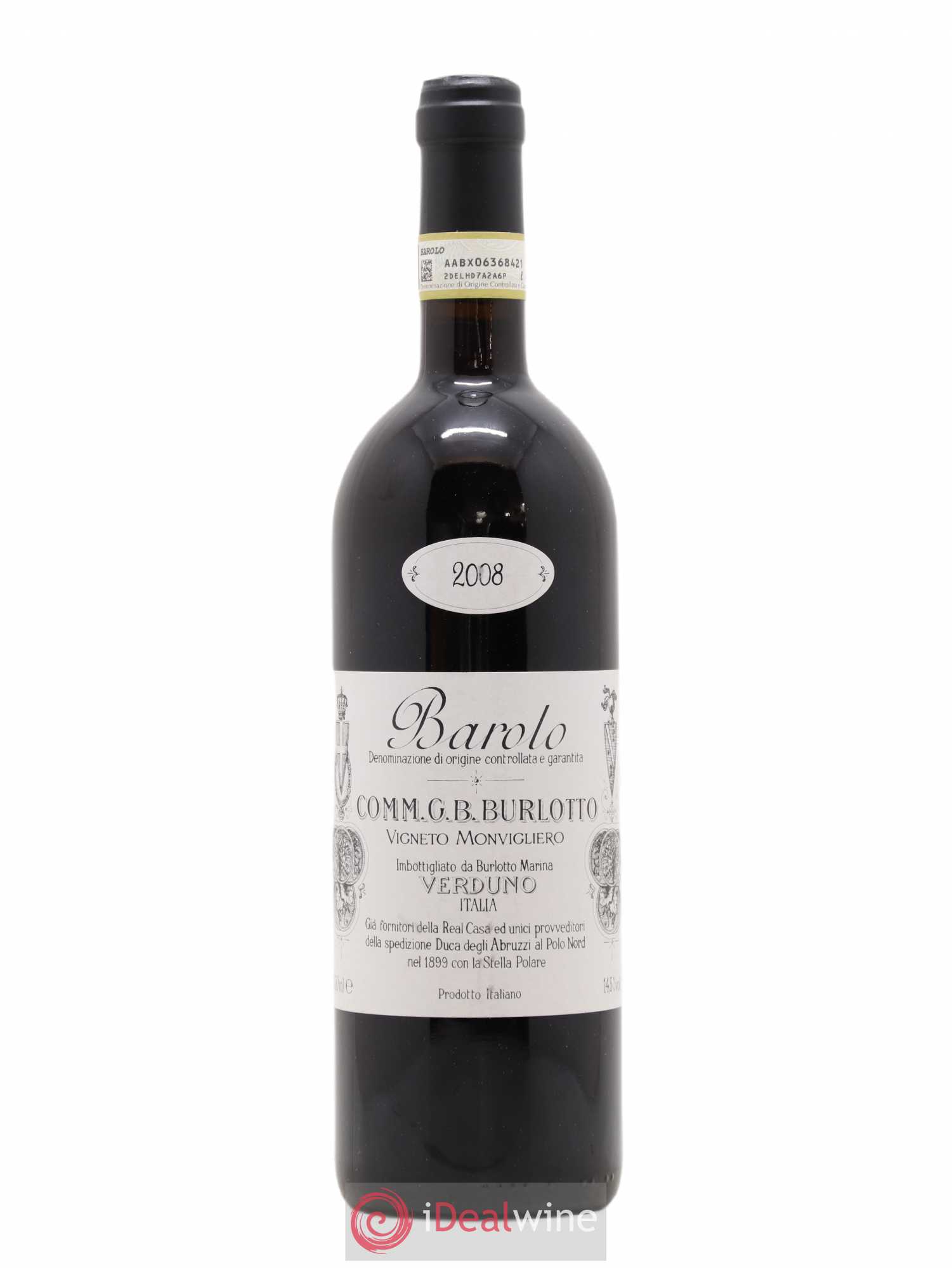 Barolo DOCG Monvigliero Comm. Giovan Battista Burlotto 2008 - Lot de 1 bouteille - 0
