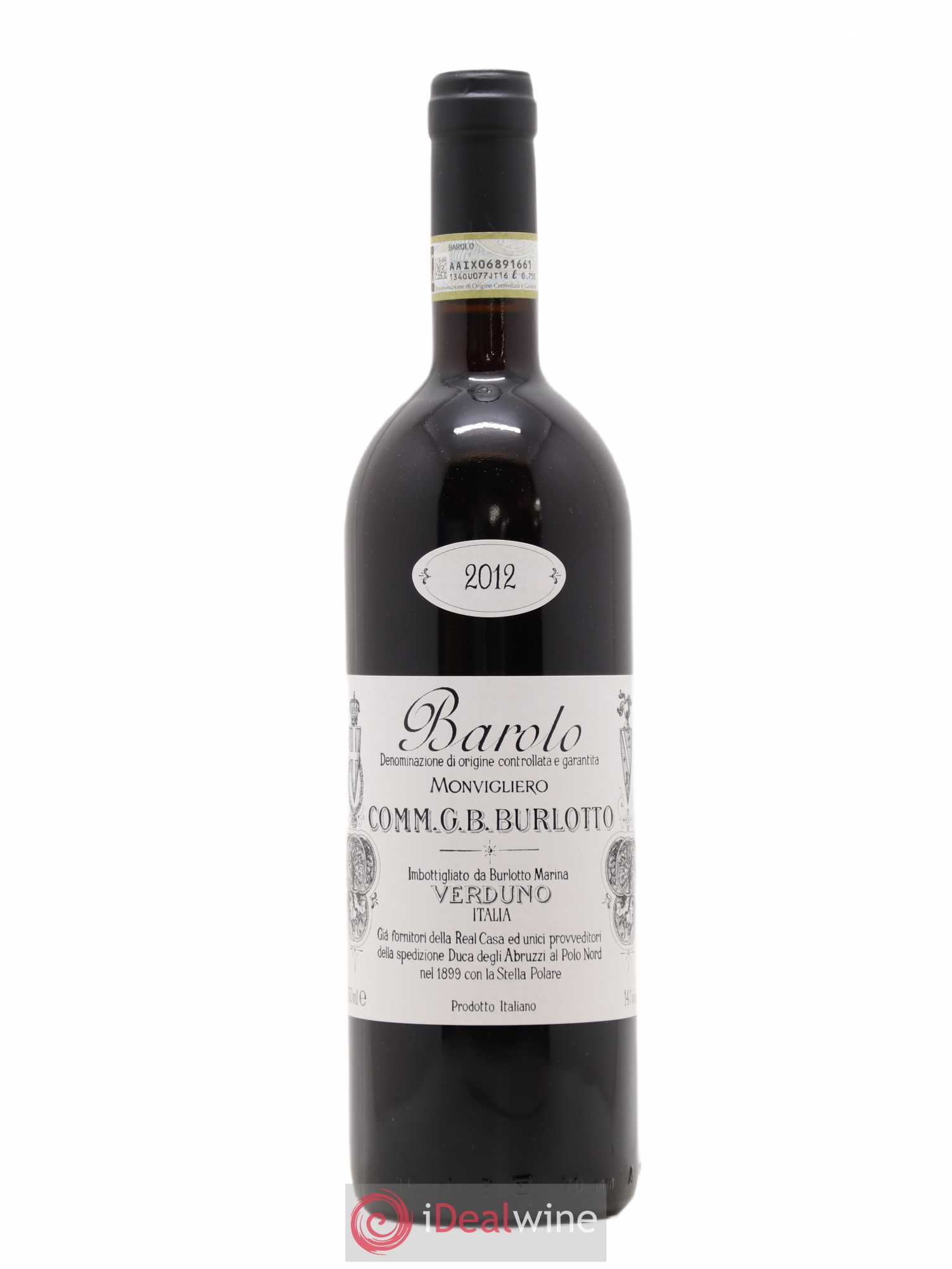 Barolo DOCG Monvigliero Comm. Giovan Battista Burlotto 2012 - Lot de 1 bouteille - 0