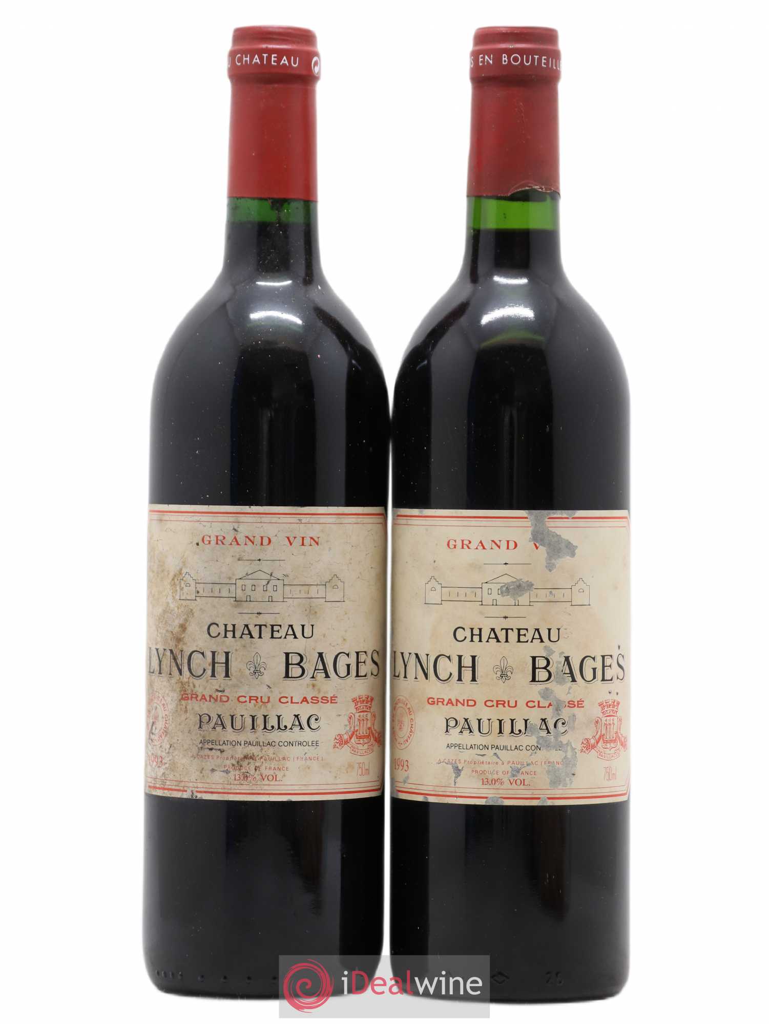 Château Lynch Bages 5ème Grand Cru Classé 1993 - Lot de 2 bouteilles - 0