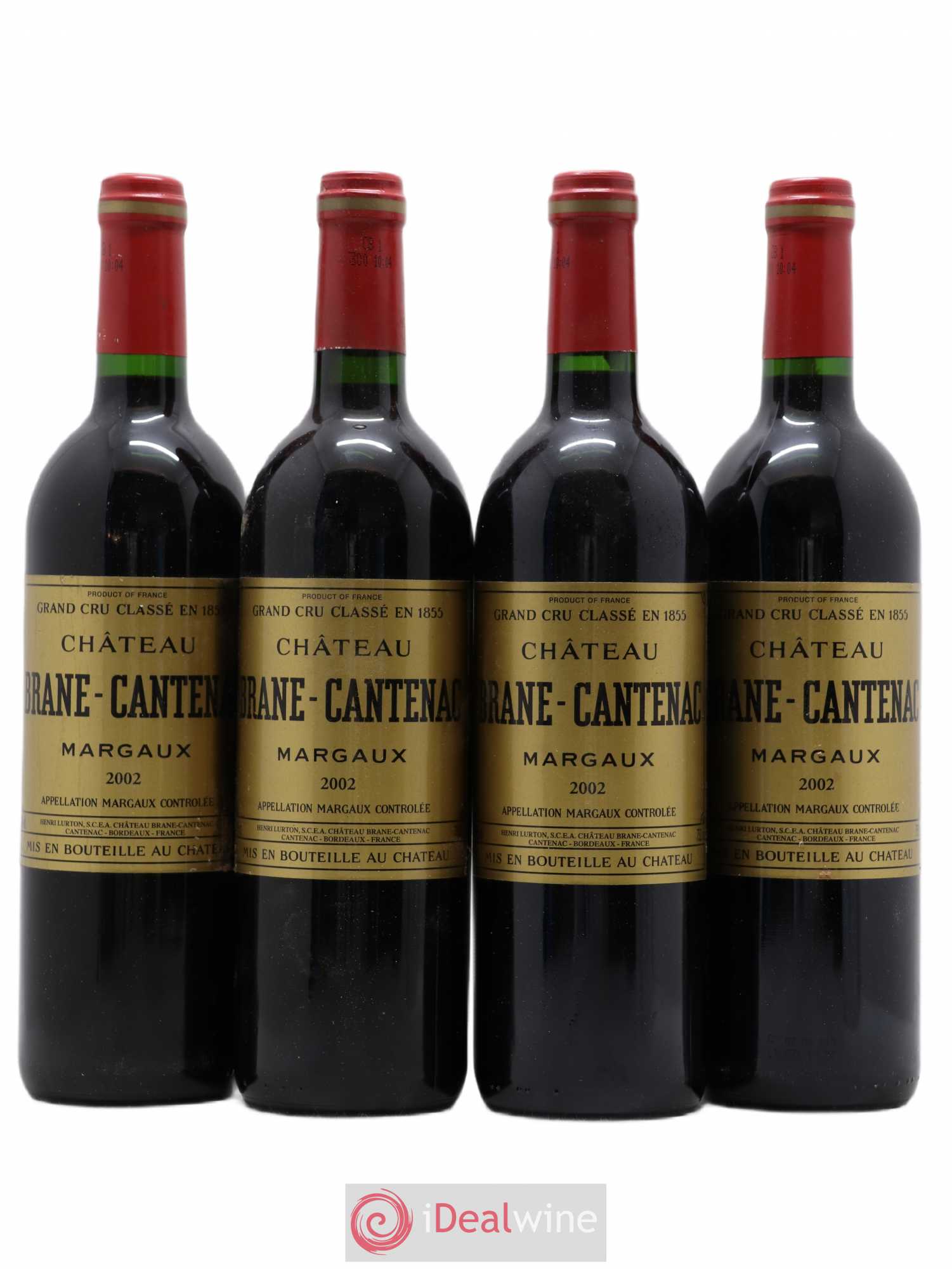 Château Brane Cantenac 2ème Grand Cru Classé 2002 - Lot de 4 bouteilles - 0