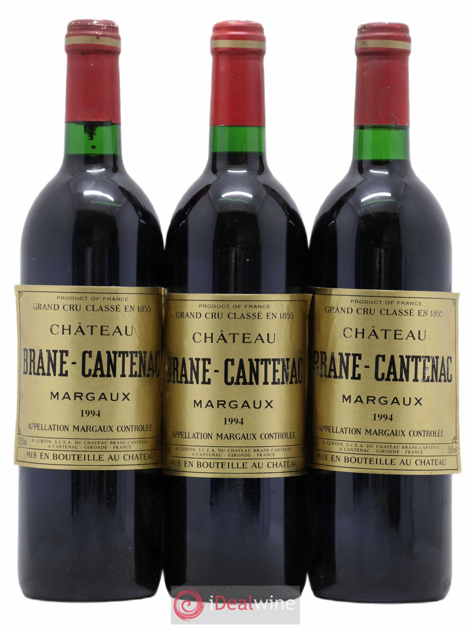 Château Brane Cantenac 2ème Grand Cru Classé 1994 - Lot de 3 bouteilles - 0