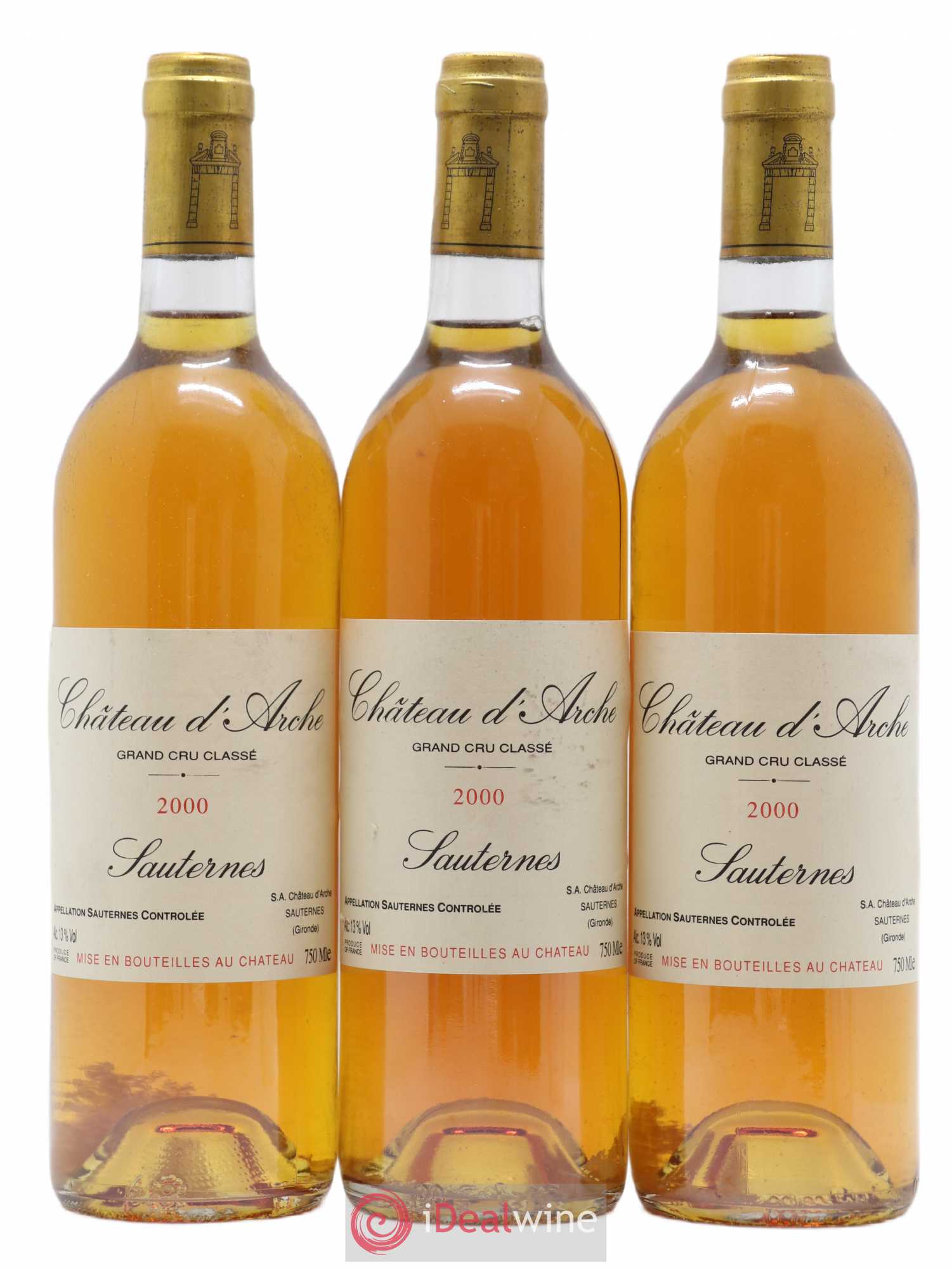 Château d' Arche 2ème Grand Cru Classé 2000 - Lot de 3 bouteilles - 0
