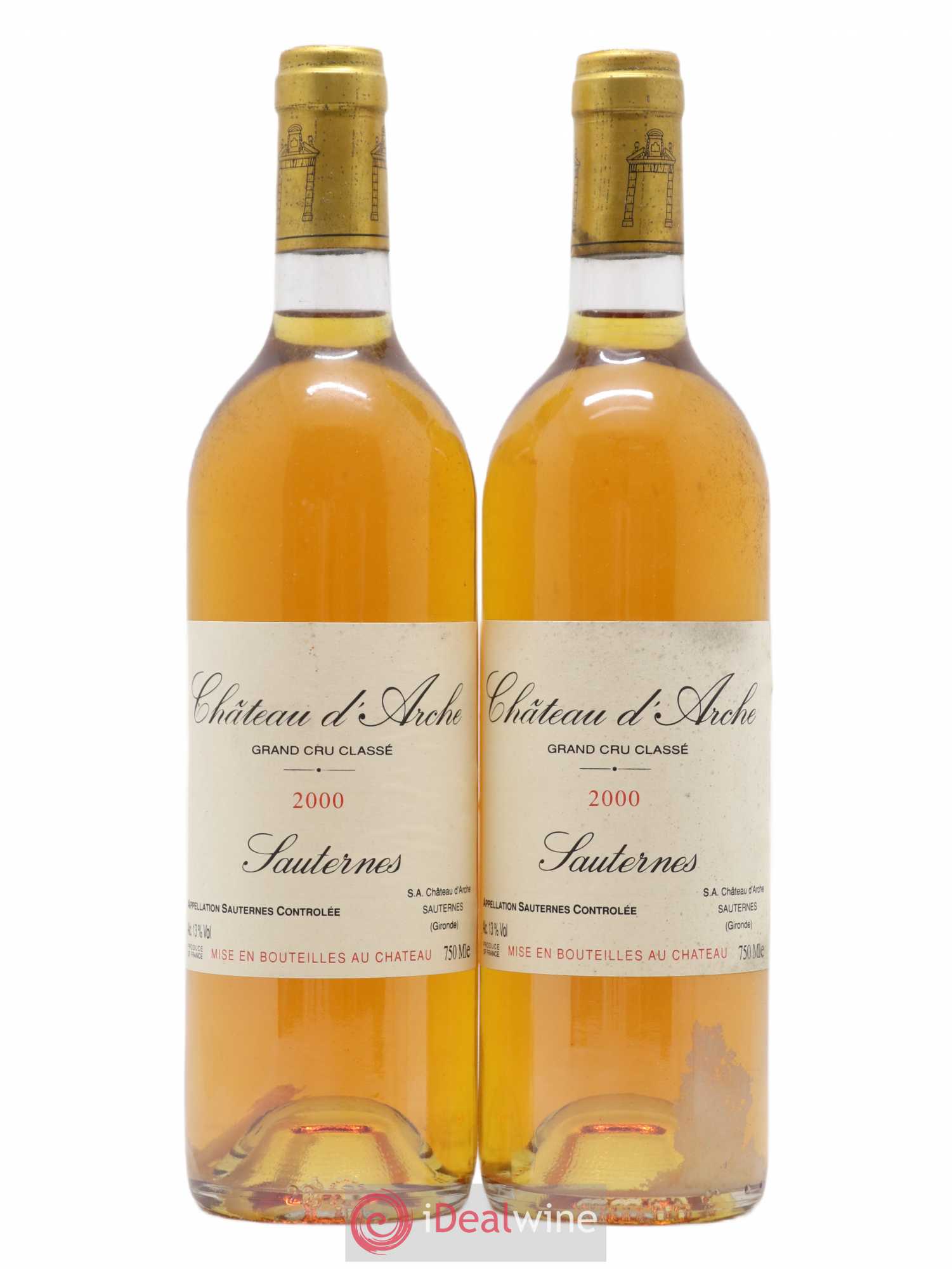 Château d' Arche 2ème Grand Cru Classé 2000 - Lotto di 2 bottiglie - 0