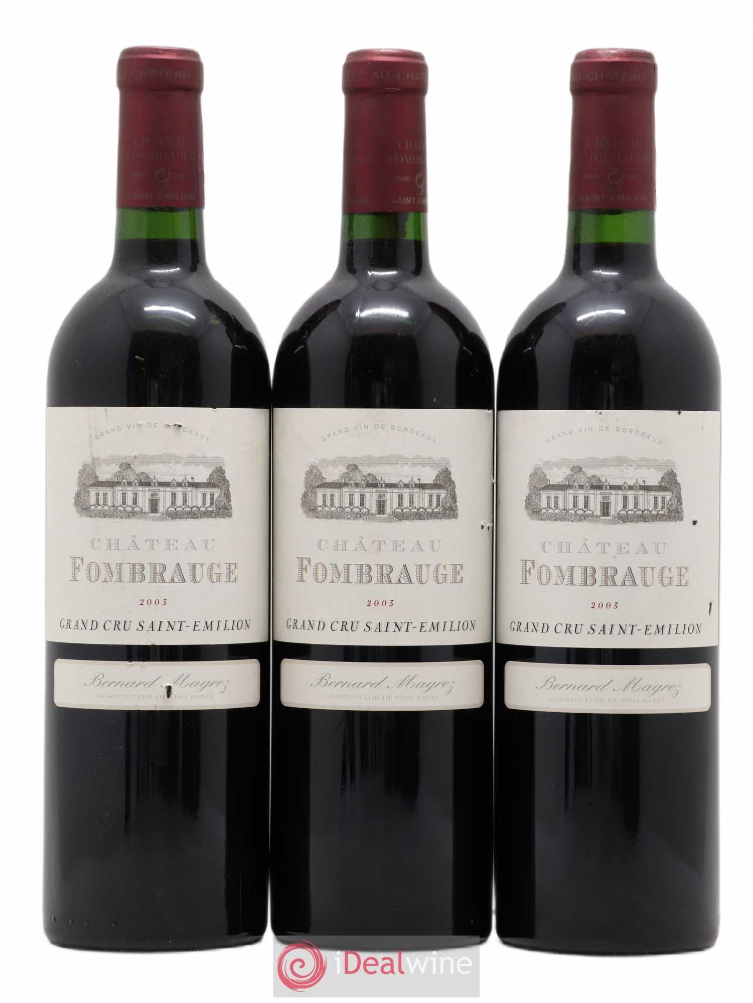 Château Fombrauge Grand Cru Classé 2003 - Lot de 3 bouteilles - 0