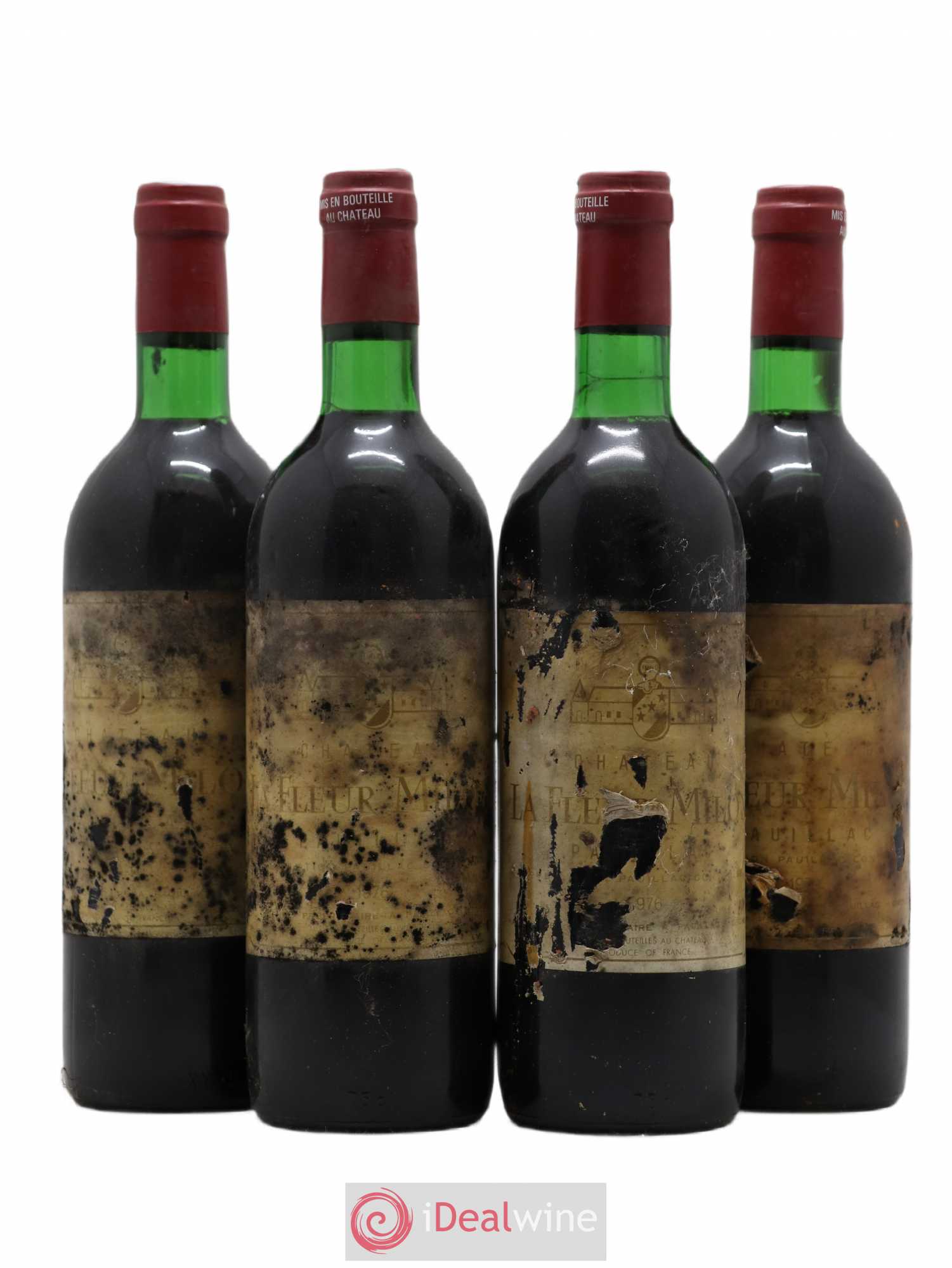 Château Clerc Milon 5ème Grand Cru Classé 1976 - Lot de 4 bouteilles - 0