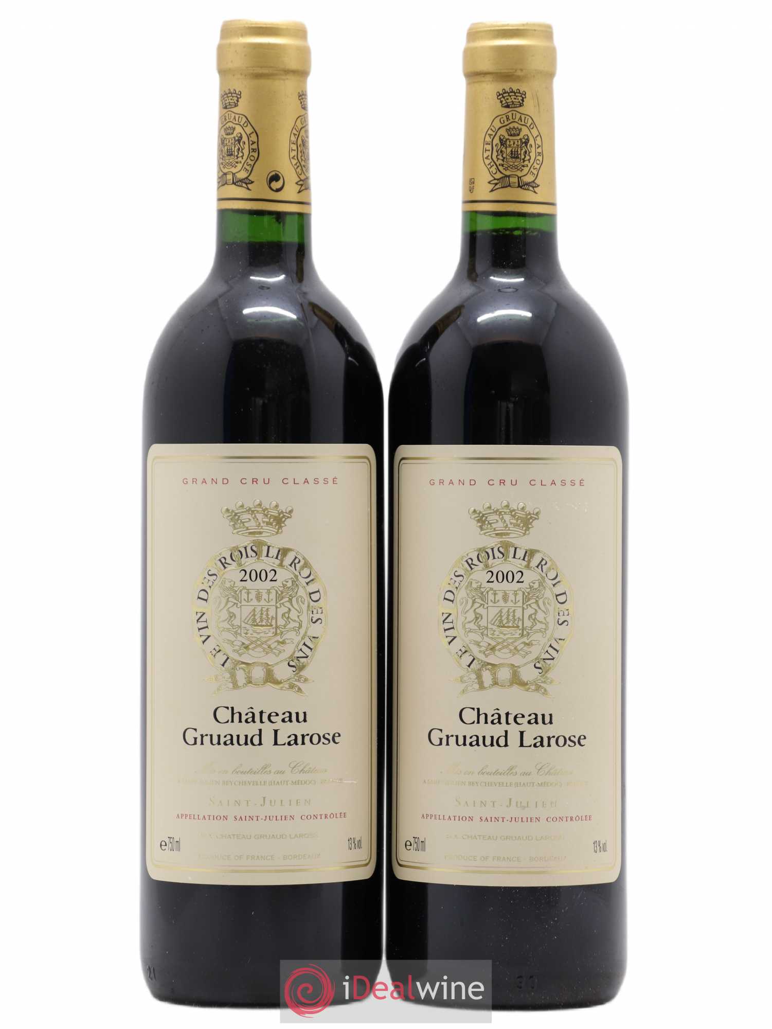 Château Gruaud Larose 2ème Grand Cru Classé 2002 - Lot de 2 bouteilles - 0