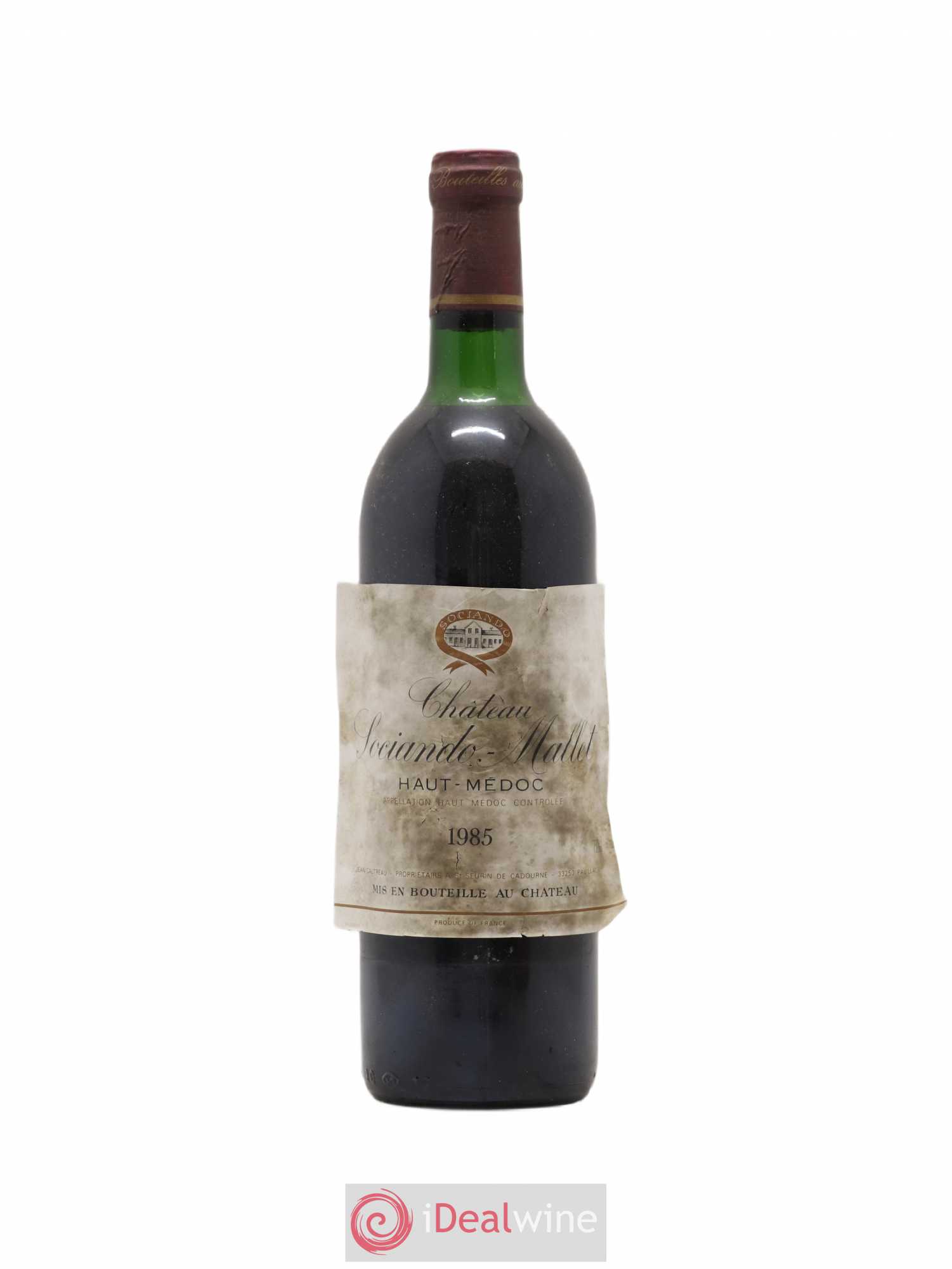 Château Sociando Mallet 1985 - Lot de 1 bouteille - 0