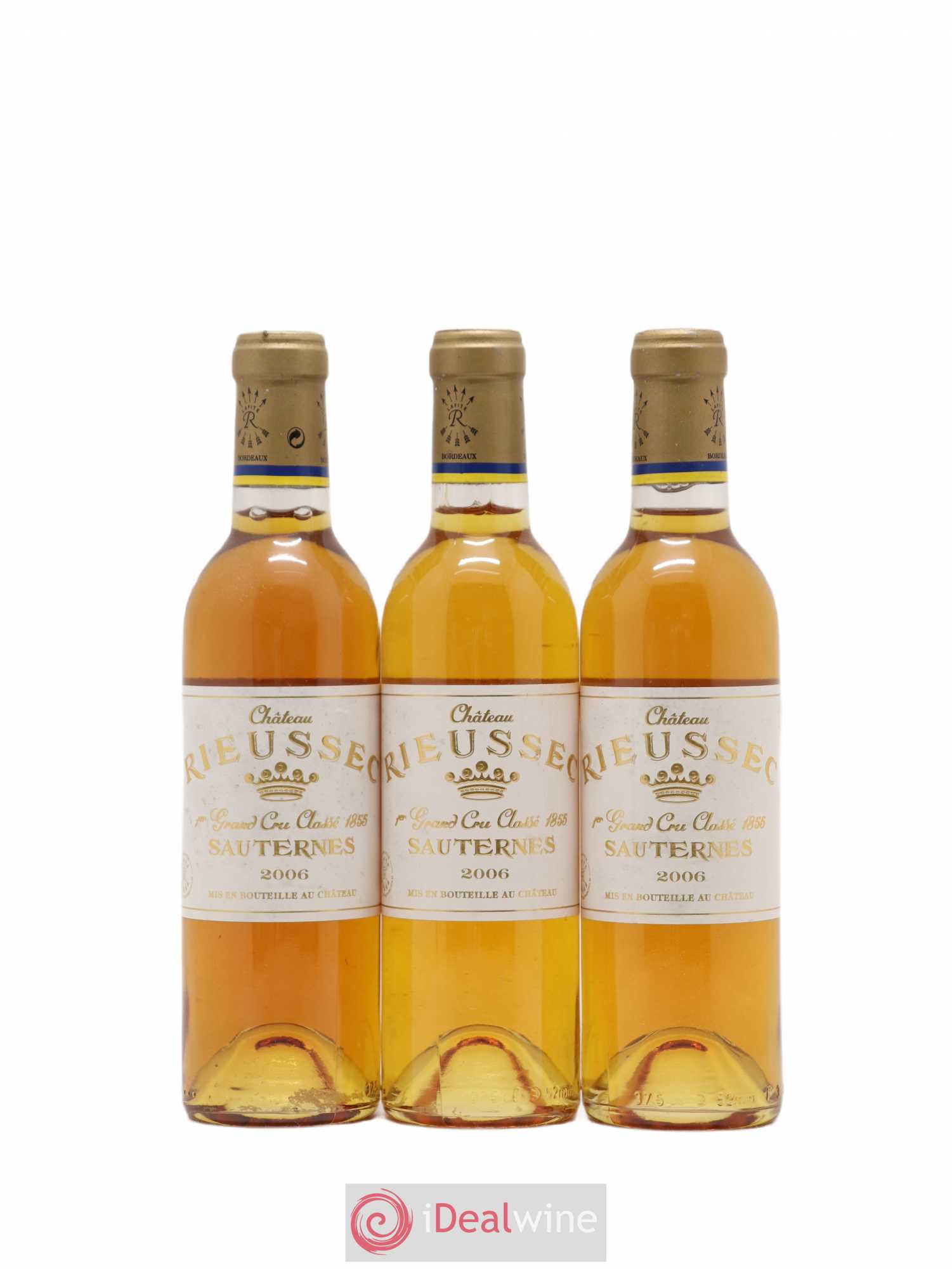 Château Rieussec 1er Grand Cru Classé 2006 - Posten von 3 Demi-Flaschen - 0