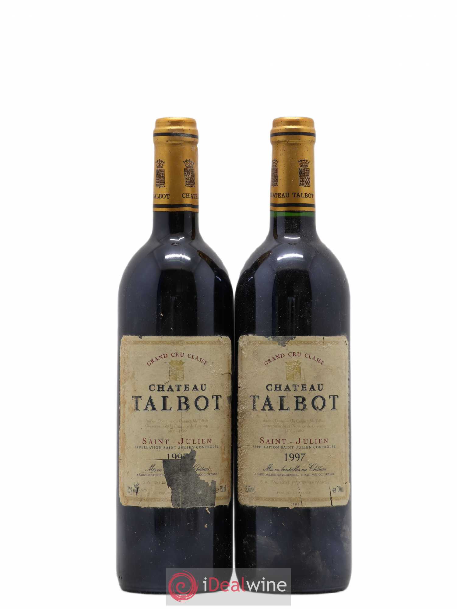 Château Talbot 4ème Grand Cru Classé 1997 - Lot de 2 bouteilles - 0