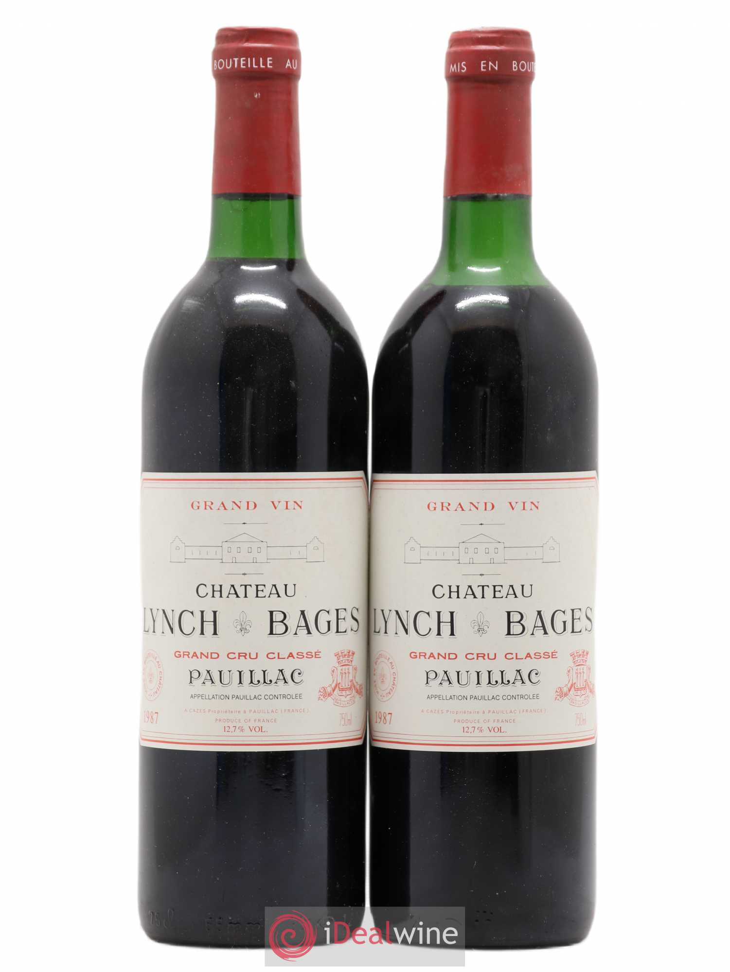 Château Lynch Bages 5ème Grand Cru Classé 1987 - Lot de 2 bouteilles - 0