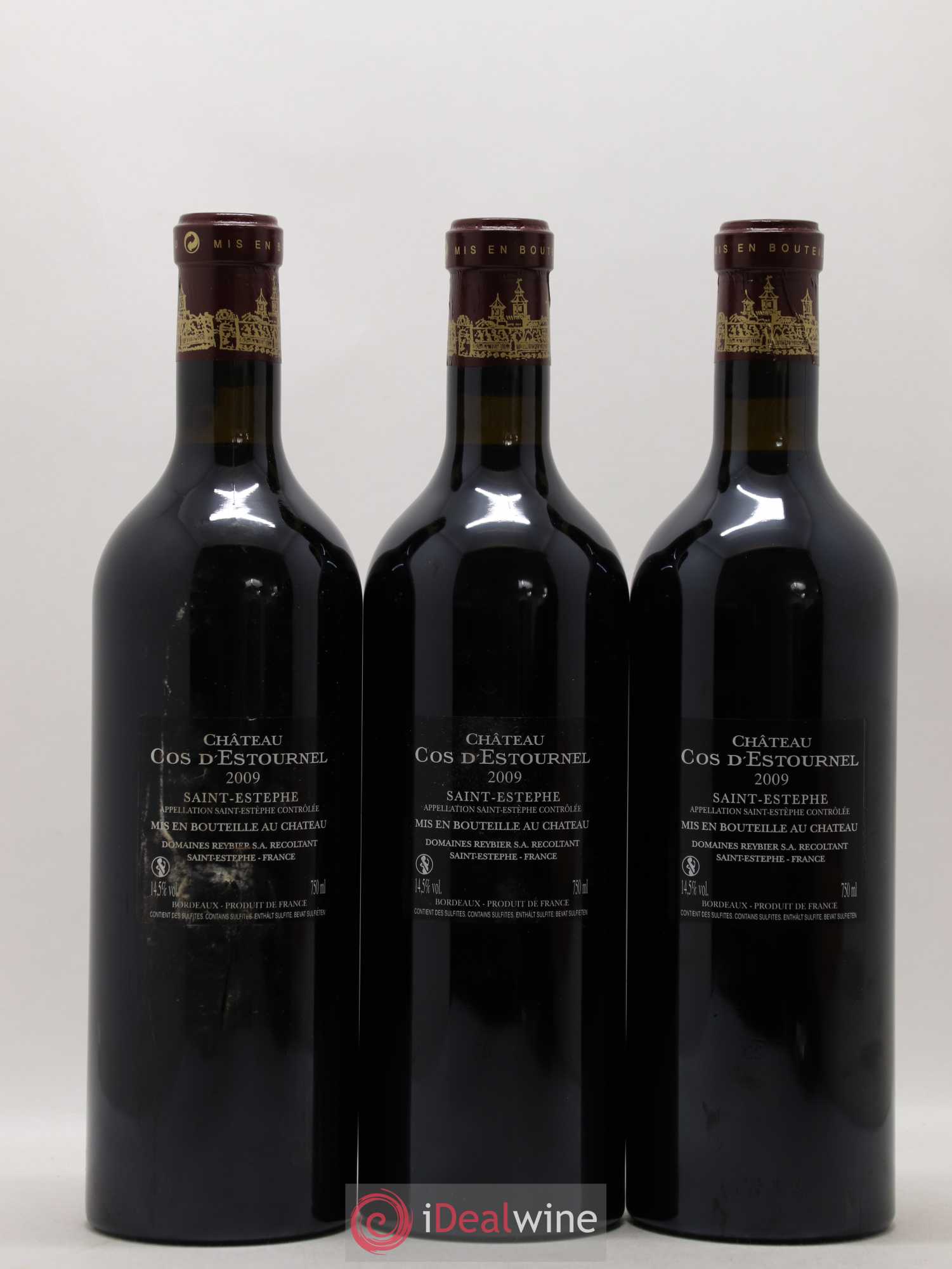 Cos d'Estournel 2ème Grand Cru Classé 2009 - Lot de 3 bouteilles - 1