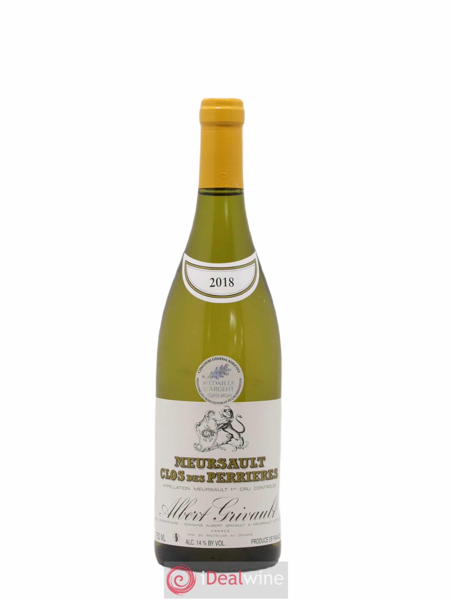 Meursault 1er Cru Perrières Albert Grivault 2018 - Lot de 1 bouteille - 0