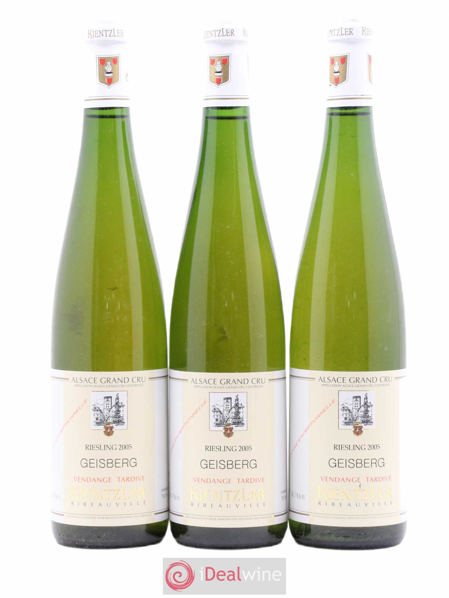 Riesling Vendanges Tardives Grand cru Geisberg Cuvée exceptionnelle Kientzler 2005 - Posten von 3 Flaschen - 0