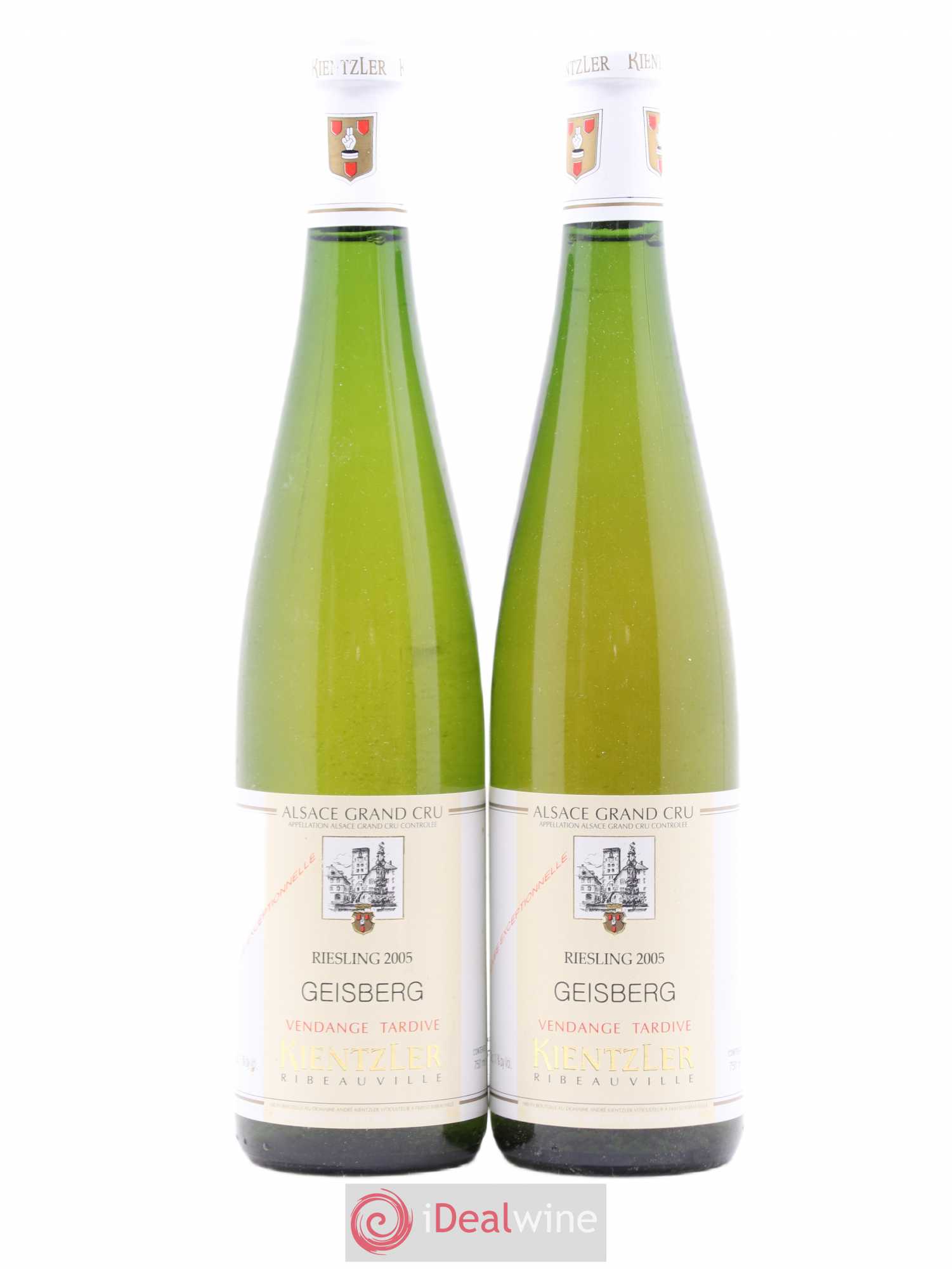 Riesling Vendanges Tardives Grand cru Geisberg Cuvée exceptionnelle Kientzler 2005 - Posten von 2 Flaschen - 0