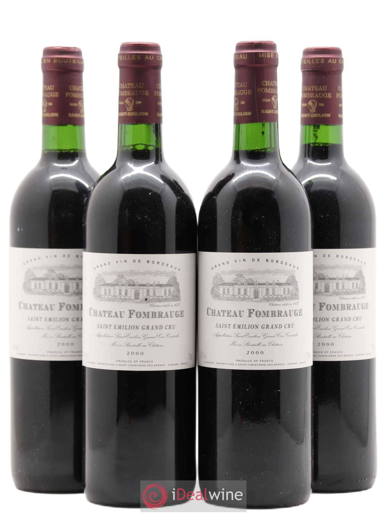 Château Fombrauge Grand Cru Classé 2000 - Lot de 4 bouteilles - 0