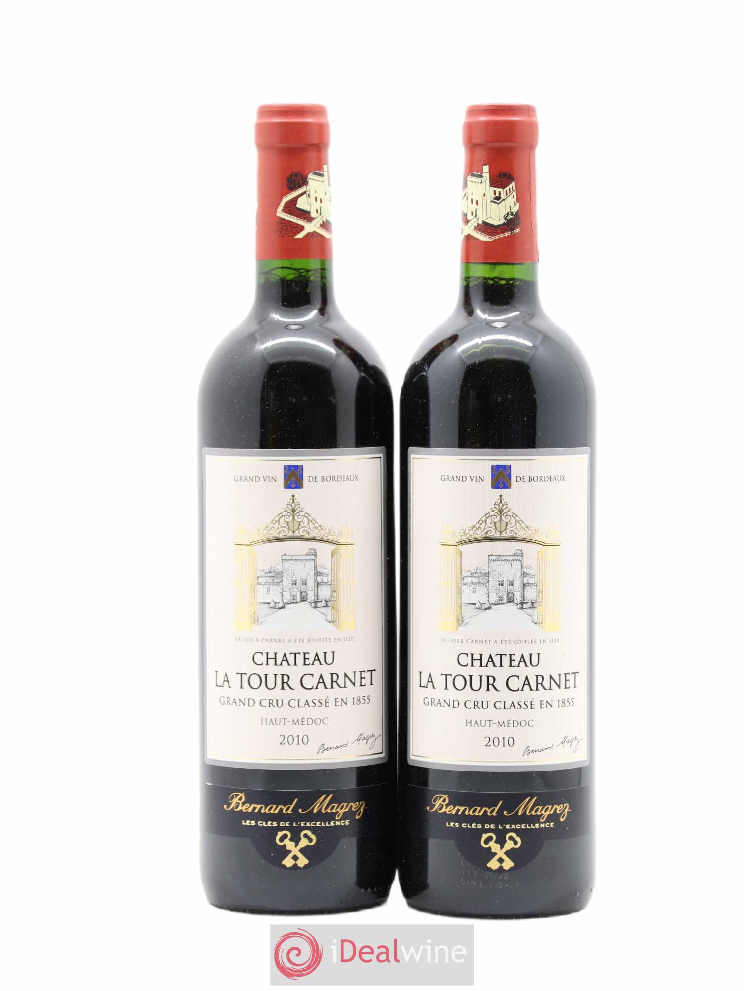 Château la Tour Carnet 4ème Grand Cru Classé 2010 - Lot de 2 bouteilles - 0
