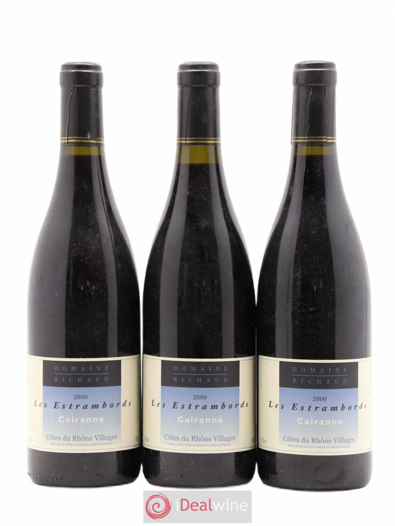 Cairanne Les Estrambords Marcel Richaud 2000 - Lot de 3 bouteilles - 0