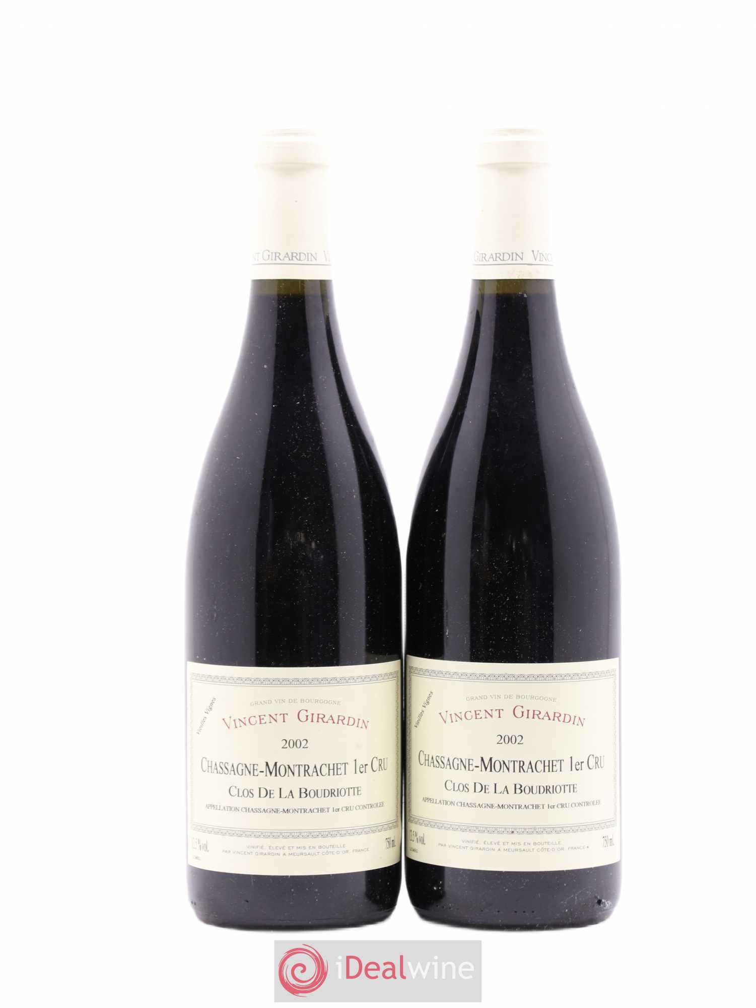 Chassagne-Montrachet 1er Cru Clos de La Boudriotte Vincent Girardin 2002 - Posten von 2 Flaschen - 0