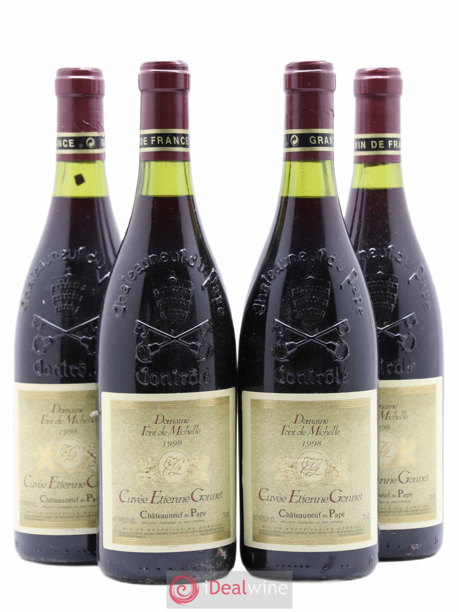 Châteauneuf-du-Pape Domaine Font de Michelle Cuvée Etienne Gonnet Famille Gonnet 1998 - Lot de 4 bouteilles - 0
