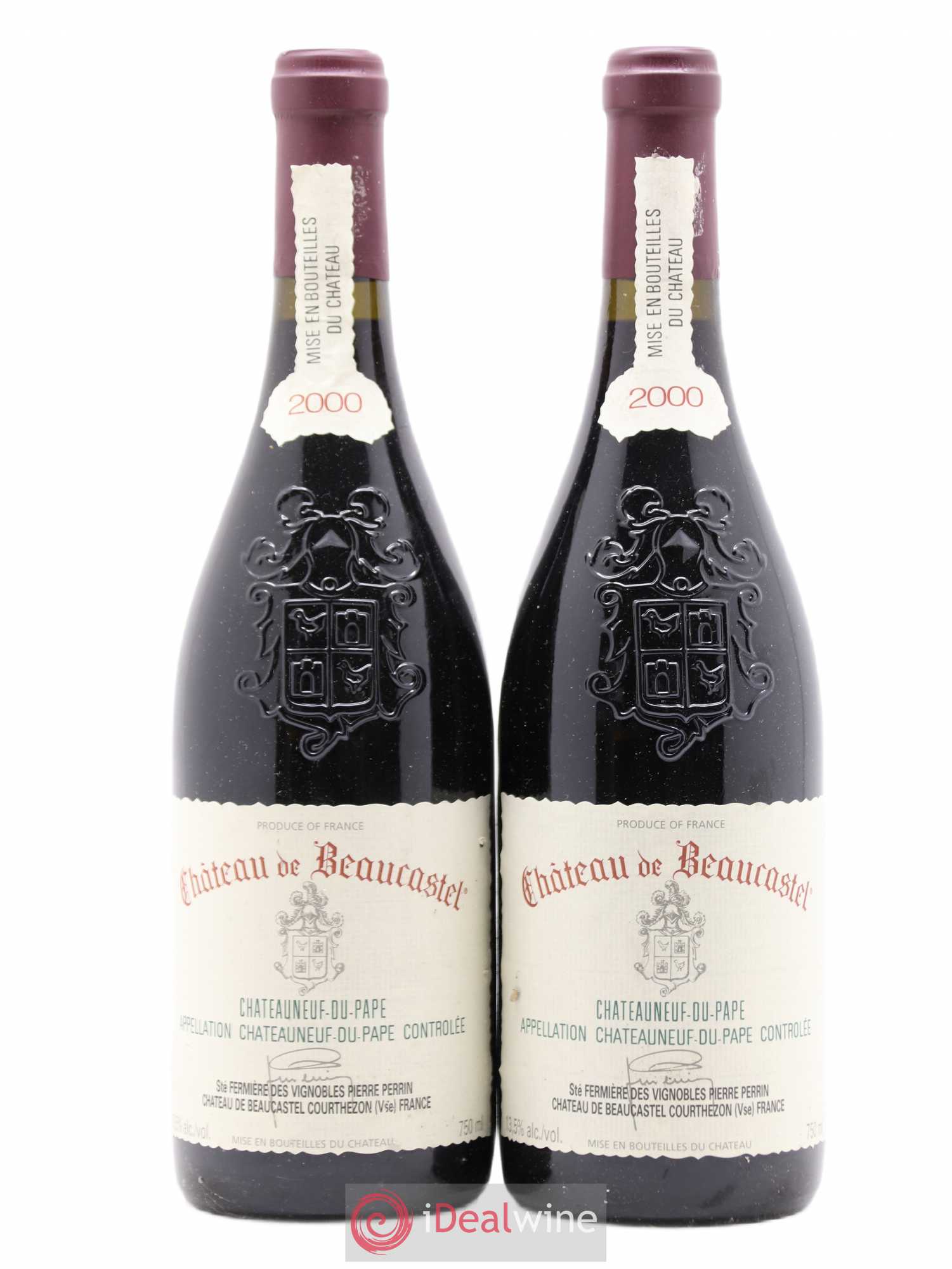 Châteauneuf-du-Pape Château de Beaucastel Famille Perrin 2000 - Lot de 2 bouteilles - 0