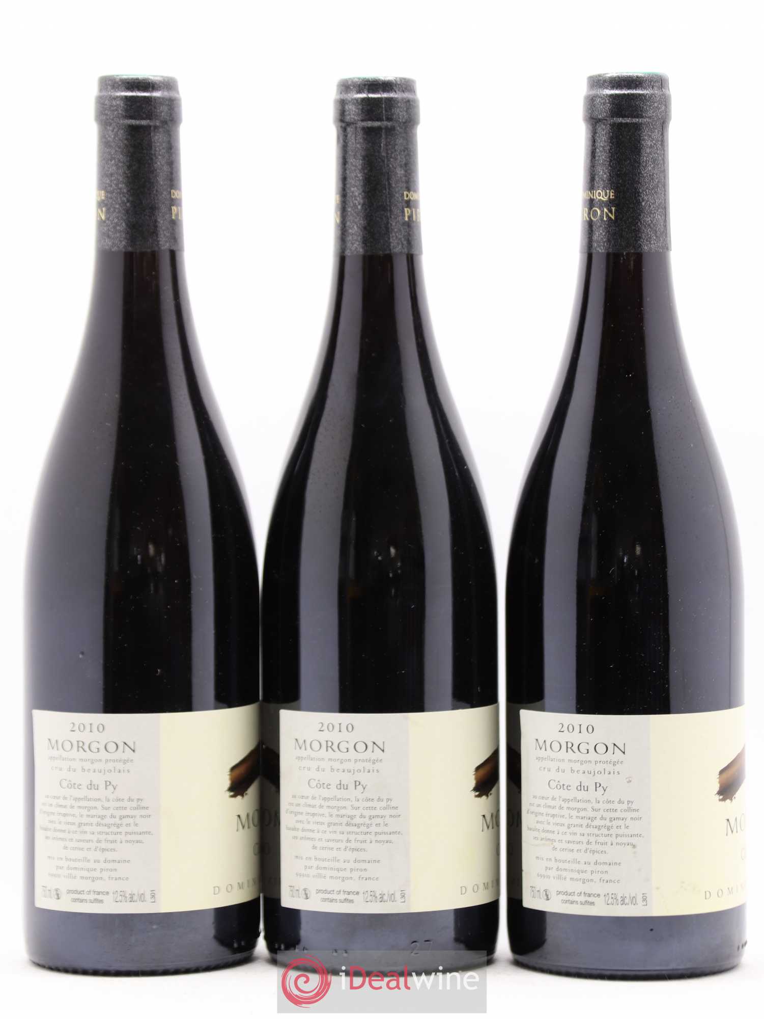 Morgon Côte du Py Dominique Piron (Domaine) 2010 - Lot de 3 bouteilles - 1