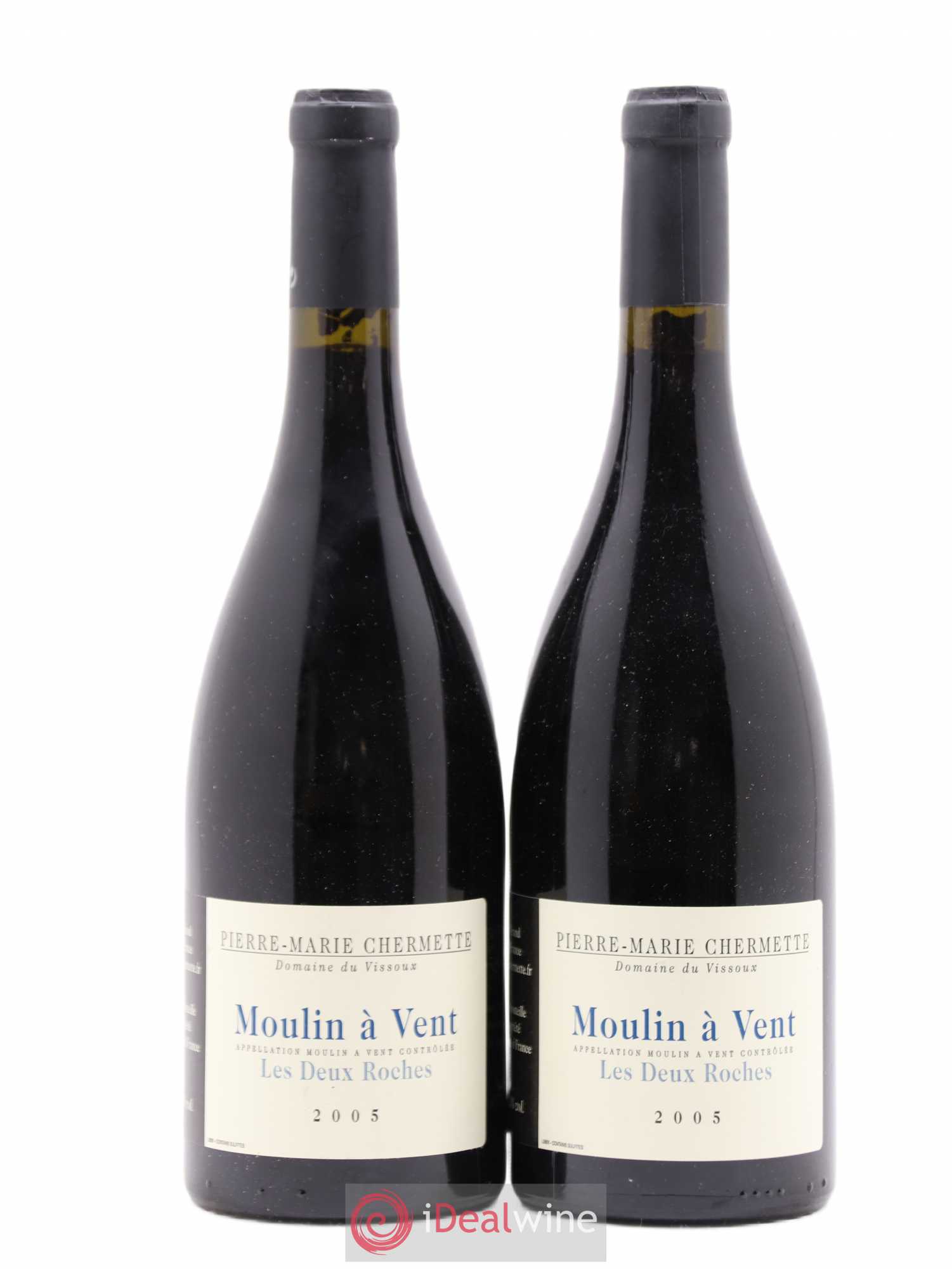 Moulin-à-Vent Les Deux Roches Domaine du Vissoux - P-M. Chermette 2005 - Lot de 2 bouteilles - 0