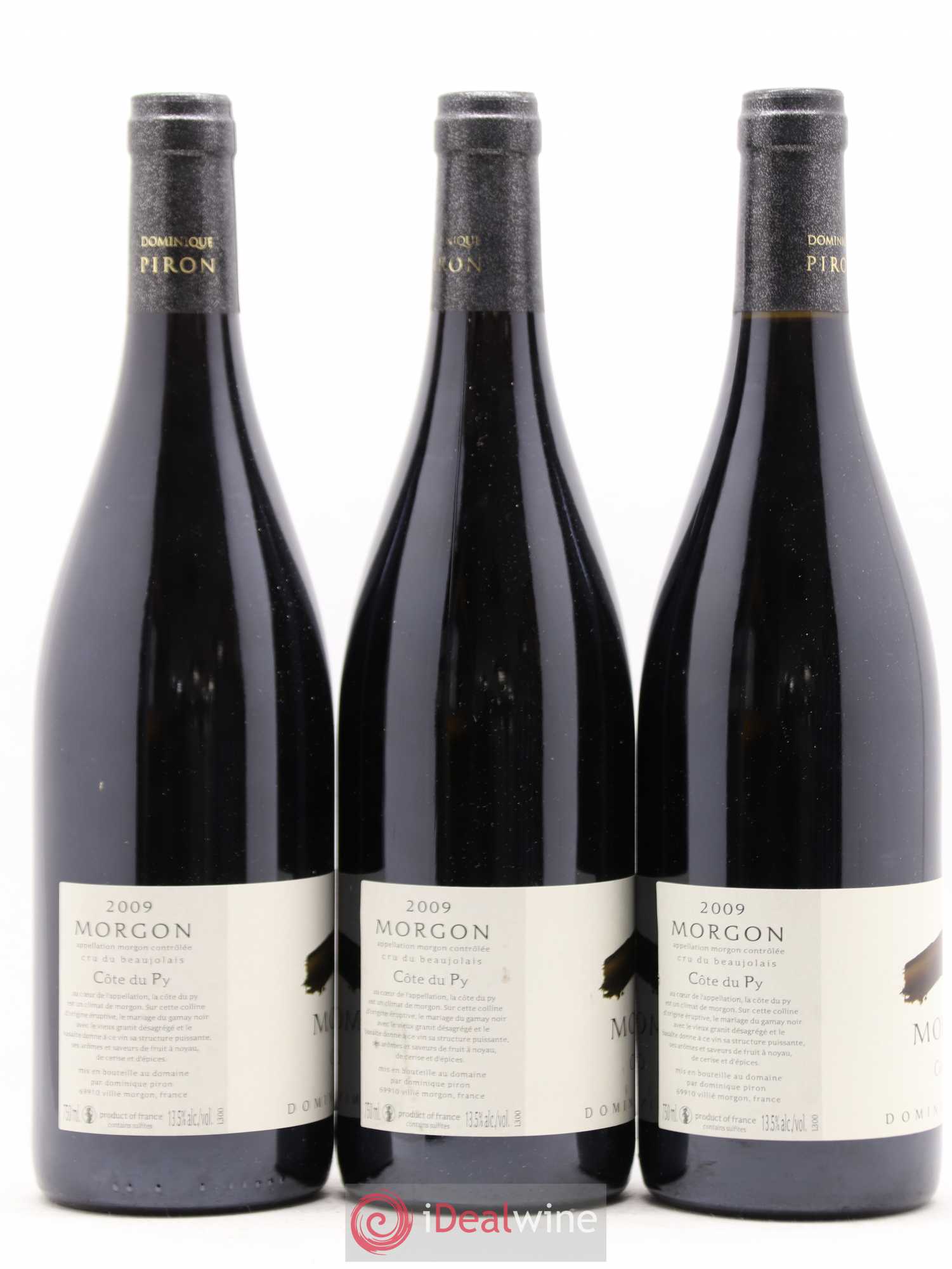 Morgon Côte du Py Dominique Piron (Domaine) 2009 - Lot de 3 bouteilles - 1